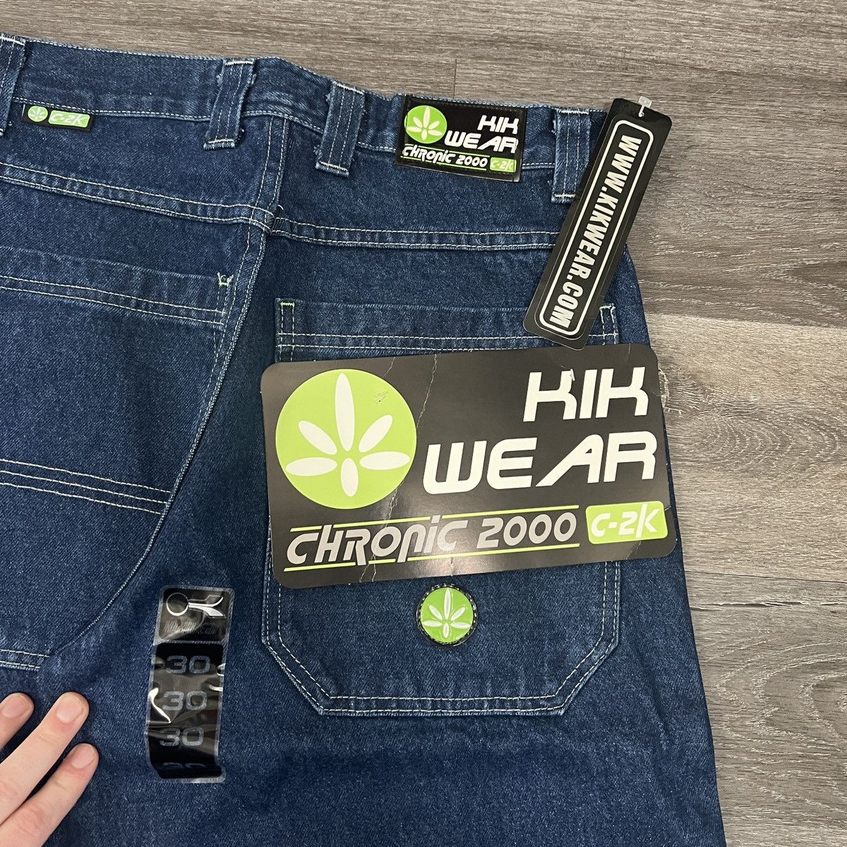 JNCO × Tripp NYC × Vintage Rare Vintage Y2K KIKWEAR Chronic 2000 extremely baggy rave Size US 30 / EU 46 - 3 Thumbnail