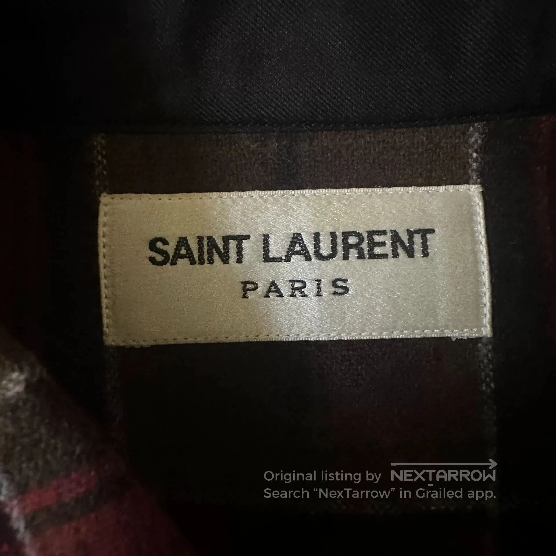 Saint Laurent Paris Saint Laurent SLP 13FW Red Plaid Wool Shirt. Size US S / EU 44-46 / 1 - 3 Thumbnail