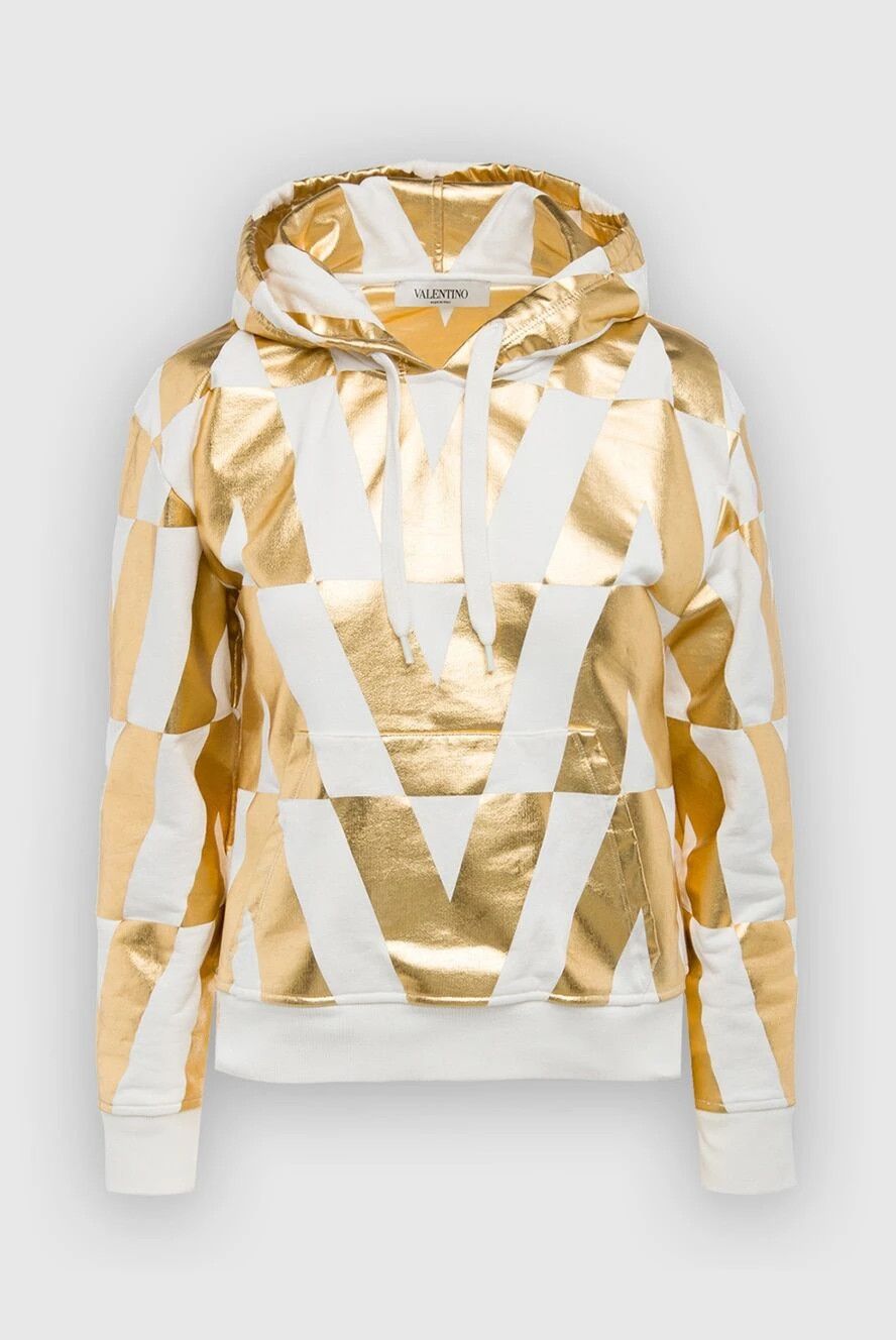 Valentino o1y0326 Hoodie in Gold/White Size XS / US 0-2 / IT 36-38 - 1 Thumbnail