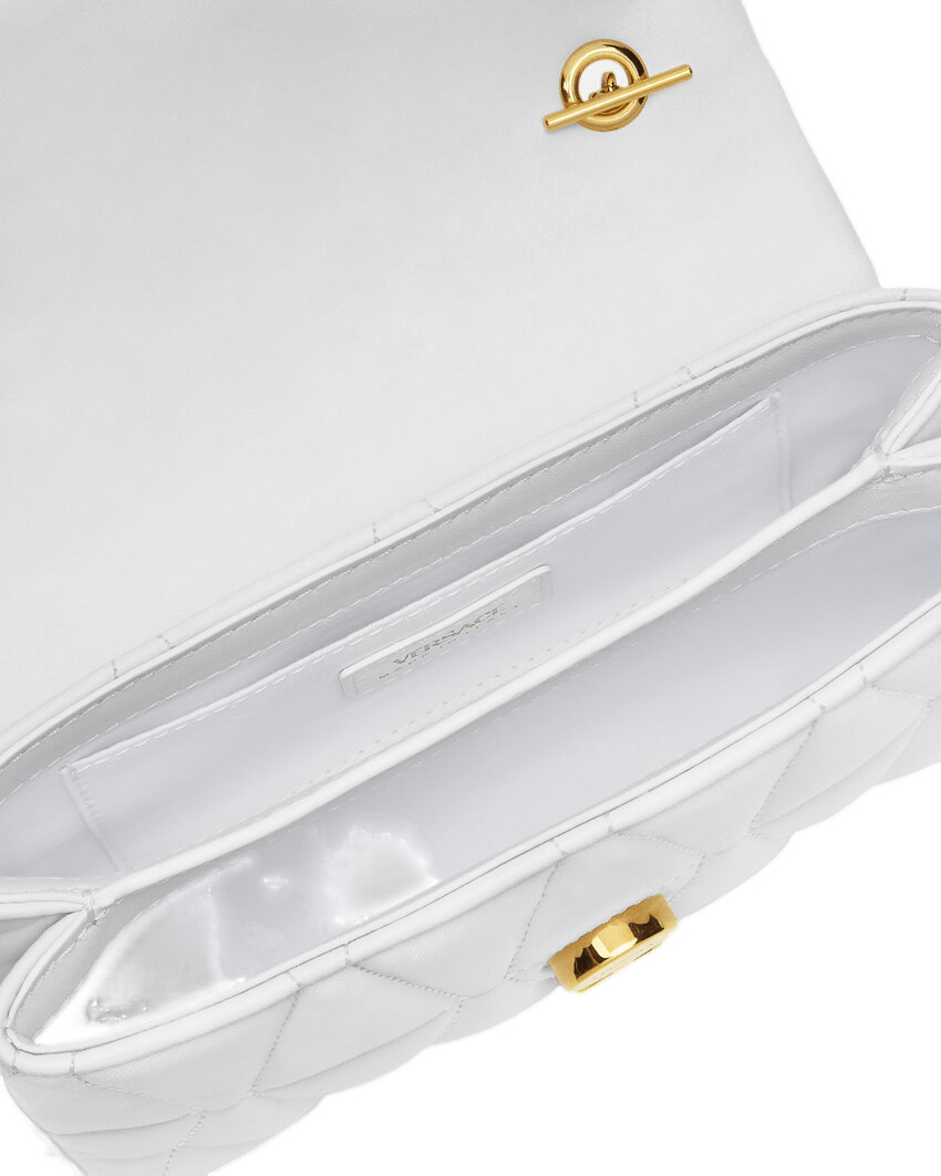 Versace VERSACE Kleio Mini White Quilted Leather Shoulder Bag New Size ONE SIZE - 3 Thumbnail