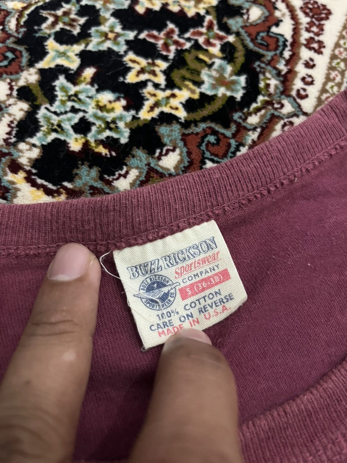 Buzz Rickson's 💥Faded Maroon US naval construction battalion BUZZ RICKSONS Size US S / EU 44-46 / 1 - 7 Thumbnail