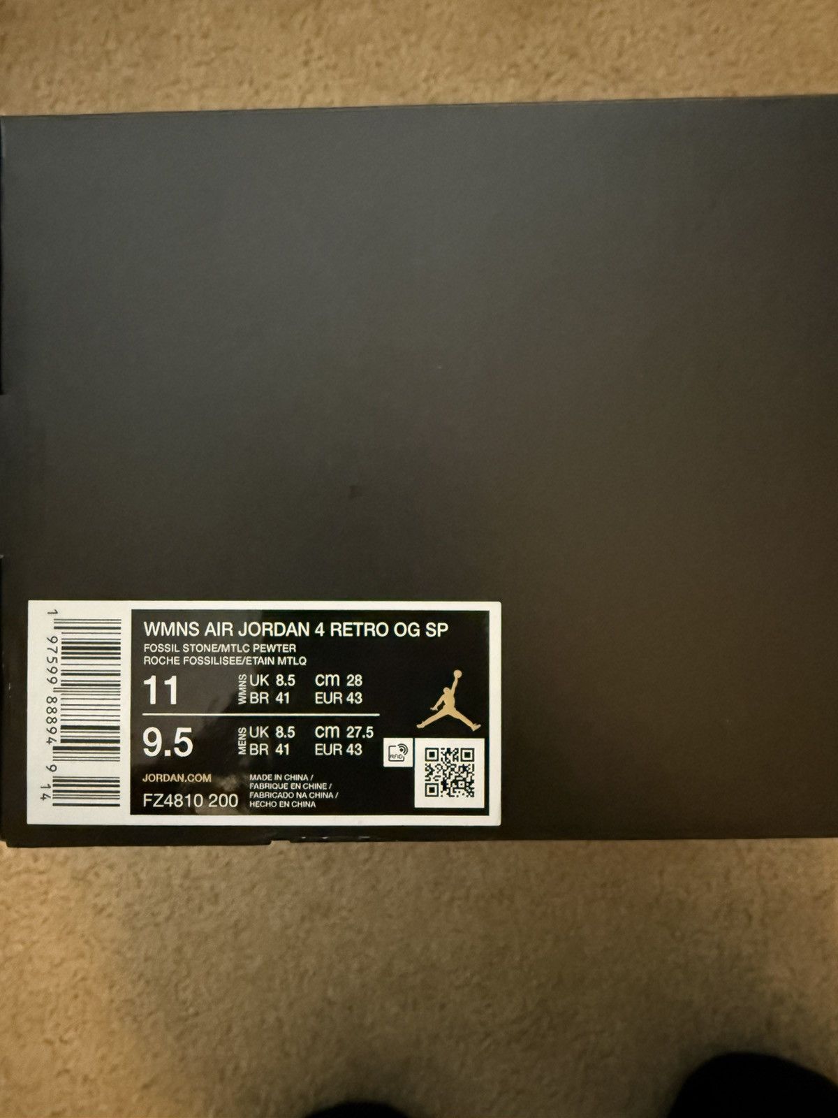 Nike Air Jordan 4 - A ma mere - While you were sleeping Size US 9.5 / EU 42-43 - 8 Thumbnail
