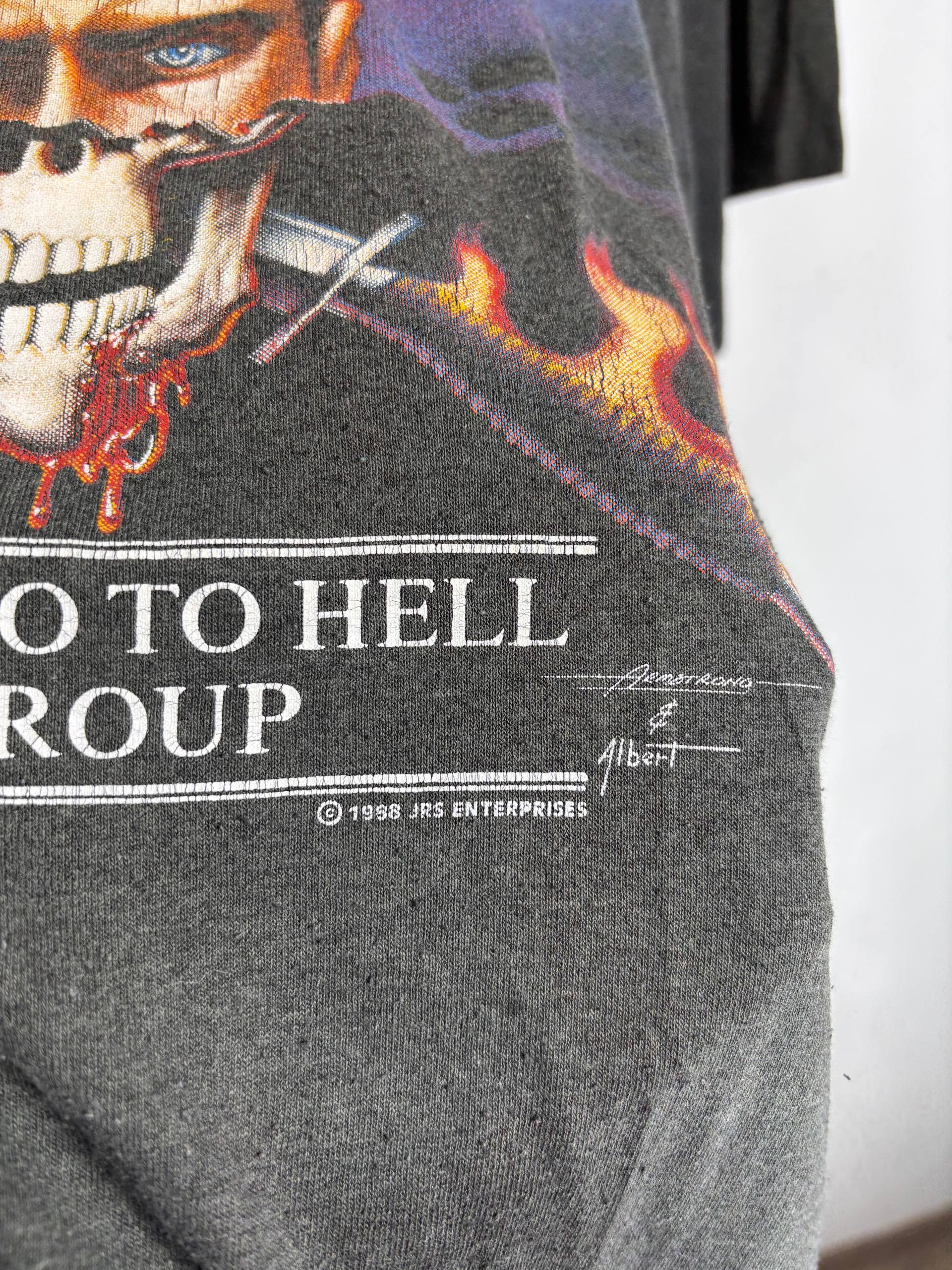 Vintage 1998 Mercenaries Skull Military T-Shirt Tee 90s L