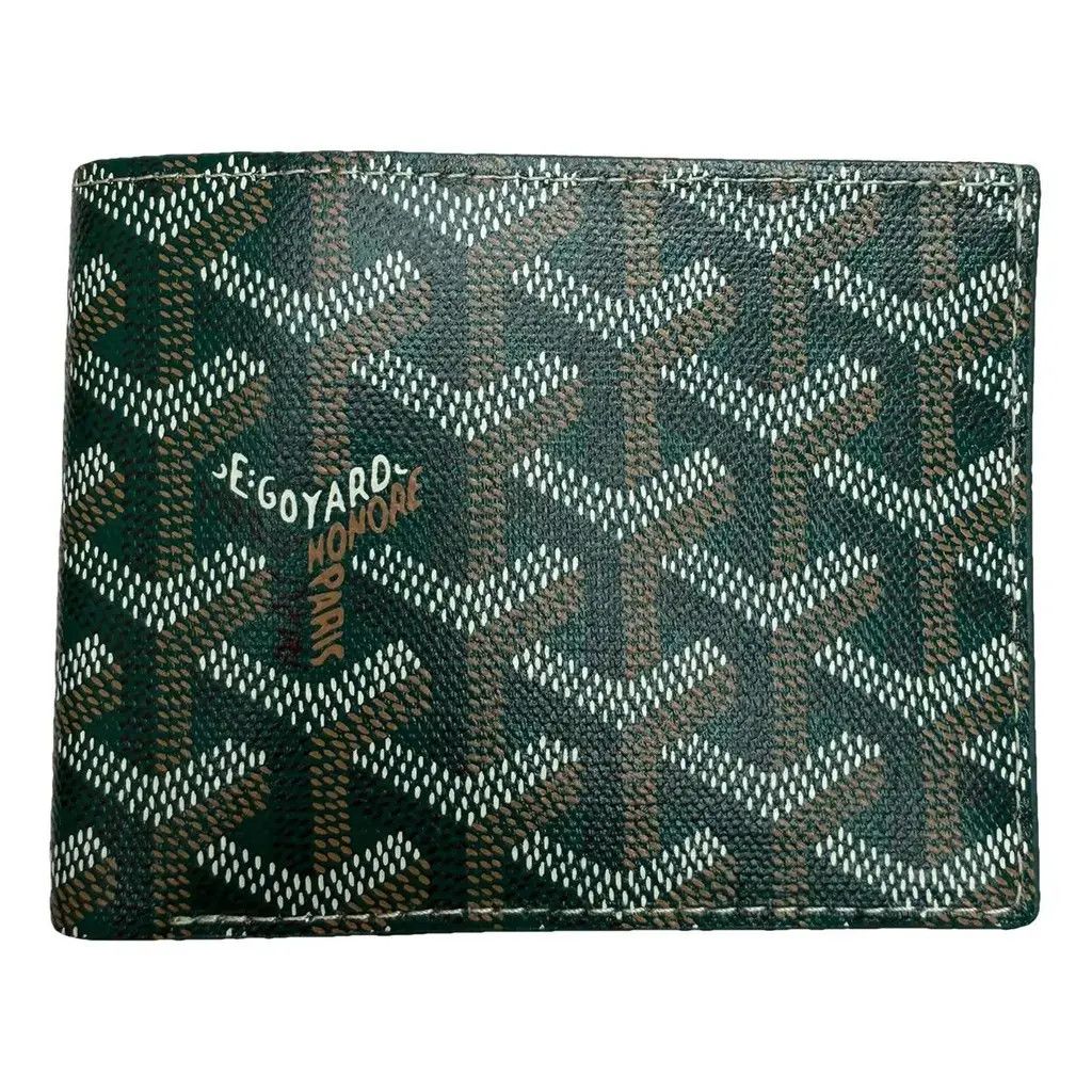 Goyard Victoire Wallet Leather Small Bag Green Monogram