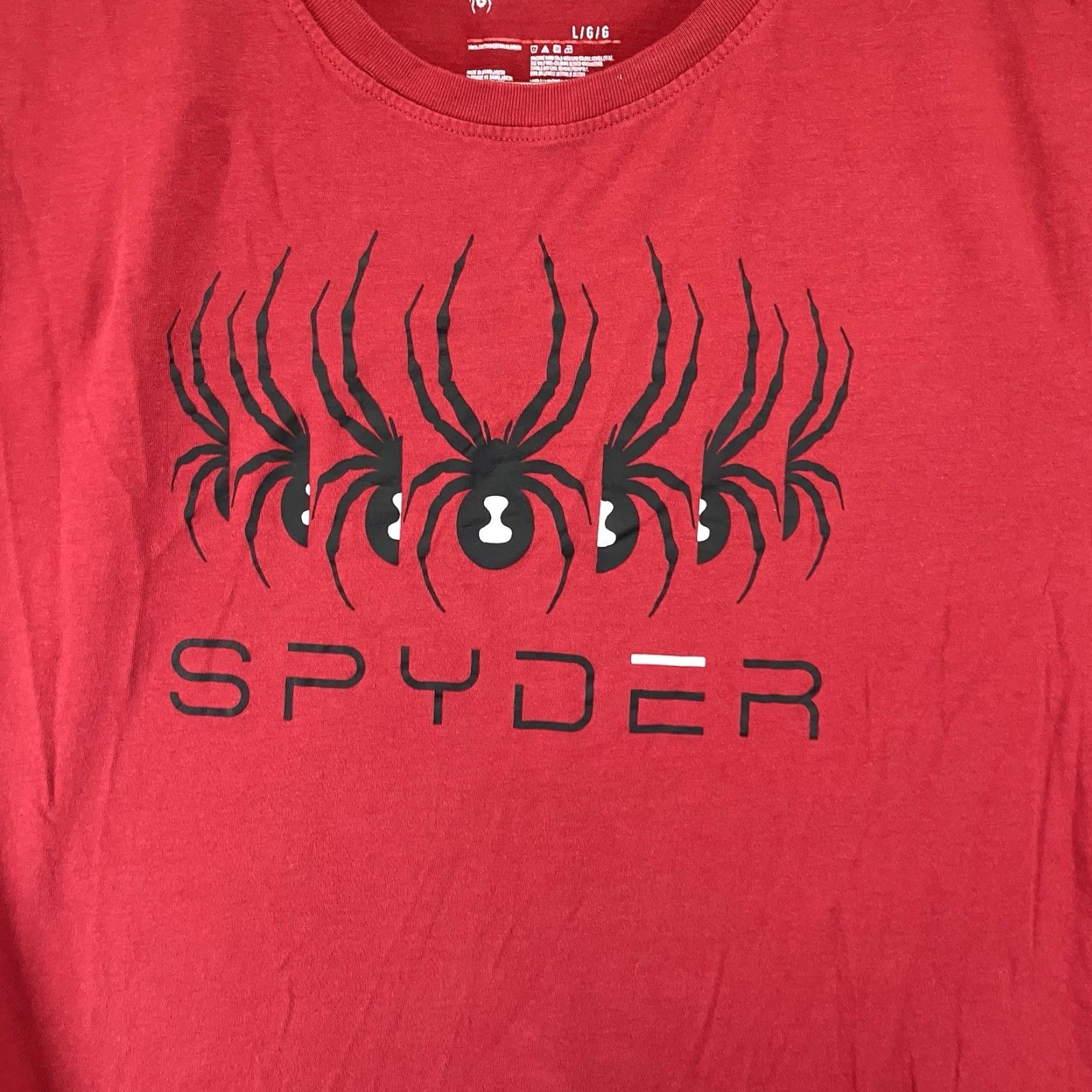 Spyder Spyder T-Shirt Men Large Red Graphic Print Crew Neck Short Sleeve Lightweight Breathable Casual Top Regular Fit Size US L / EU 52-54 / 3 - 3 Thumbnail