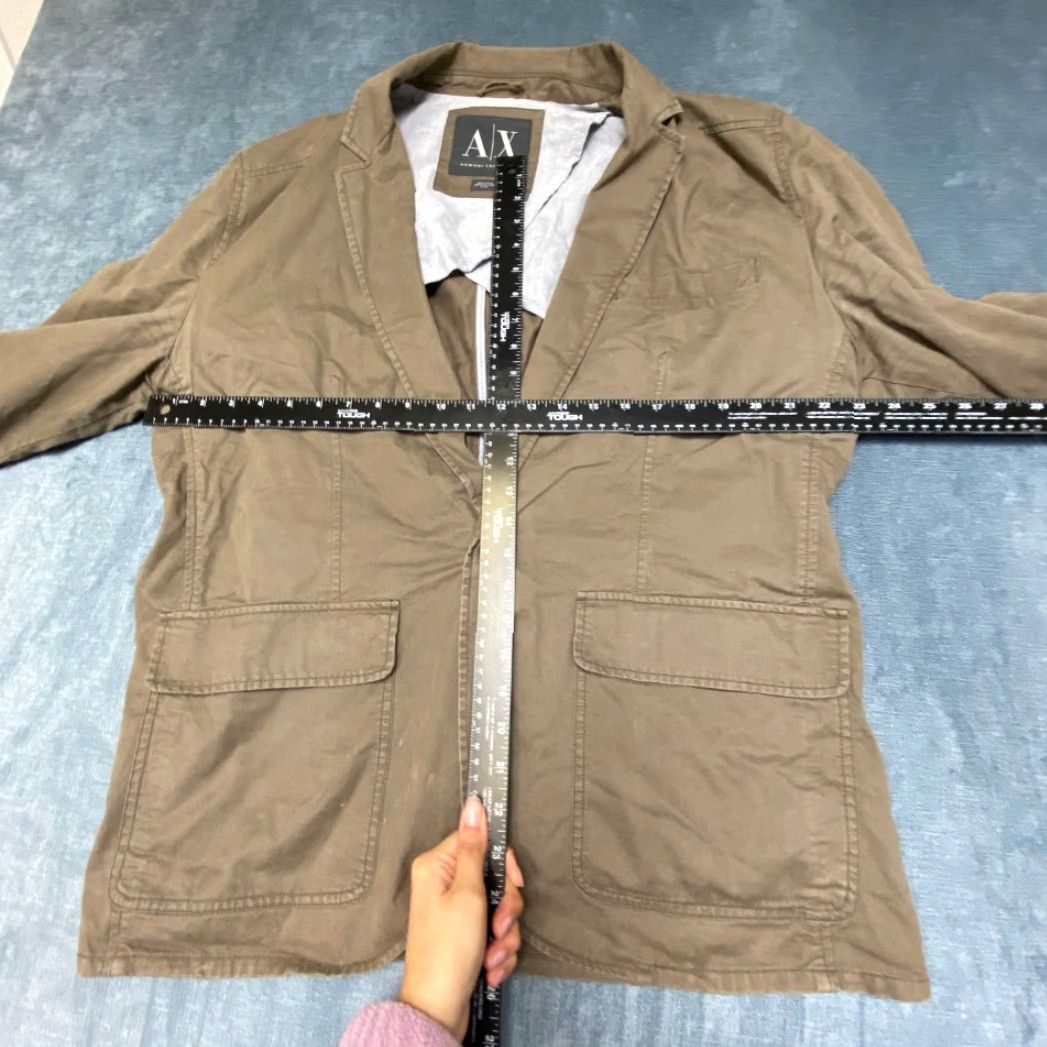 Armani Exchange A|X Armani Exchange Blazer Jacket Mens XL Beige Notch Lapel Single Breasted Jacket Size 46R - 4 Thumbnail