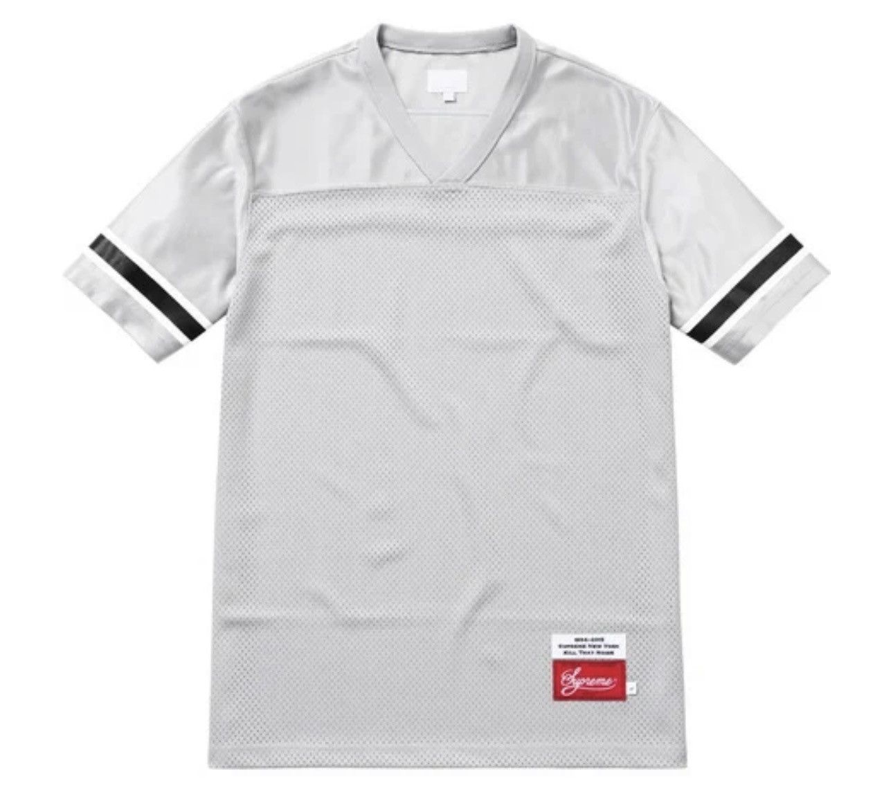 Supreme Supreme SS15 Blank Football Jersey - Silver Size US L / EU 52-54 / 3 - 1 Thumbnail