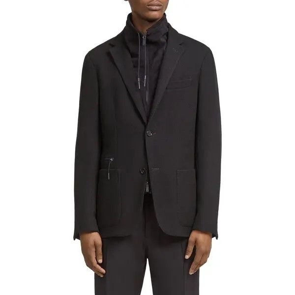 Ermenegildo Zegna o1s1rm0325 RUDC60A7 Jacket in Black Size US M / EU 48-50 / 2 - 5 Thumbnail