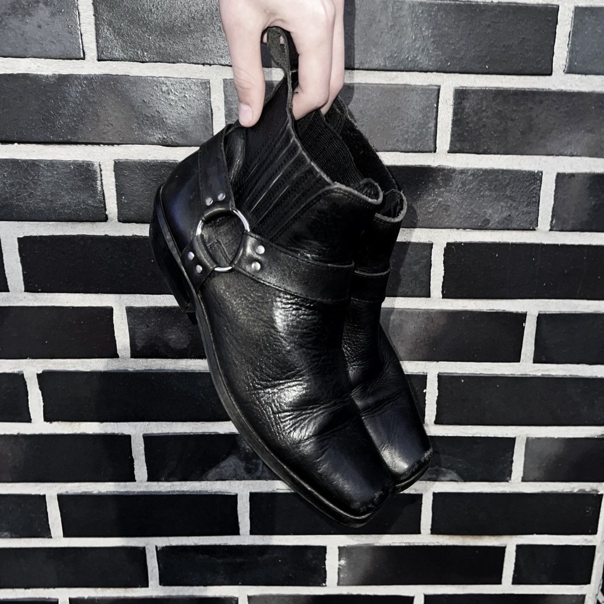 Avant Garde x Hedi Slimane Shoes With Heels, Blunt Toes, Normal Condition in Black, Men's (Size 8.5)