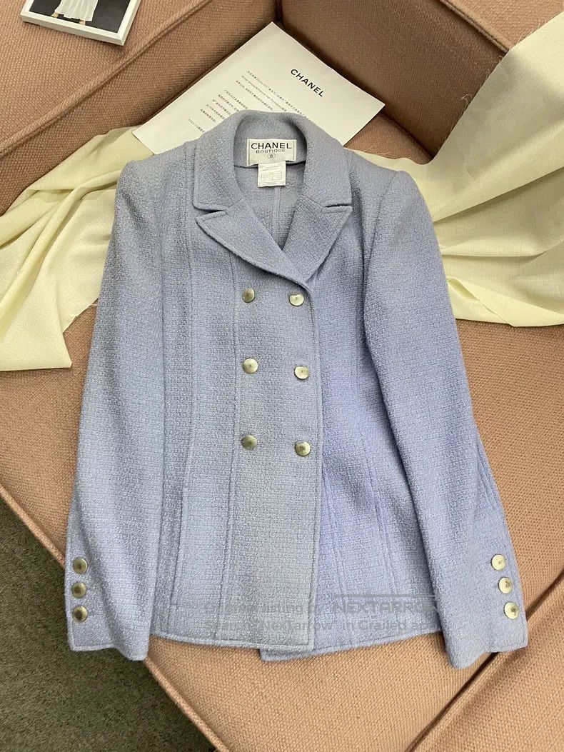 Chanel Chanel Purple lapel coat Size XS / US 0-2 / IT 36-38 - 1 Thumbnail