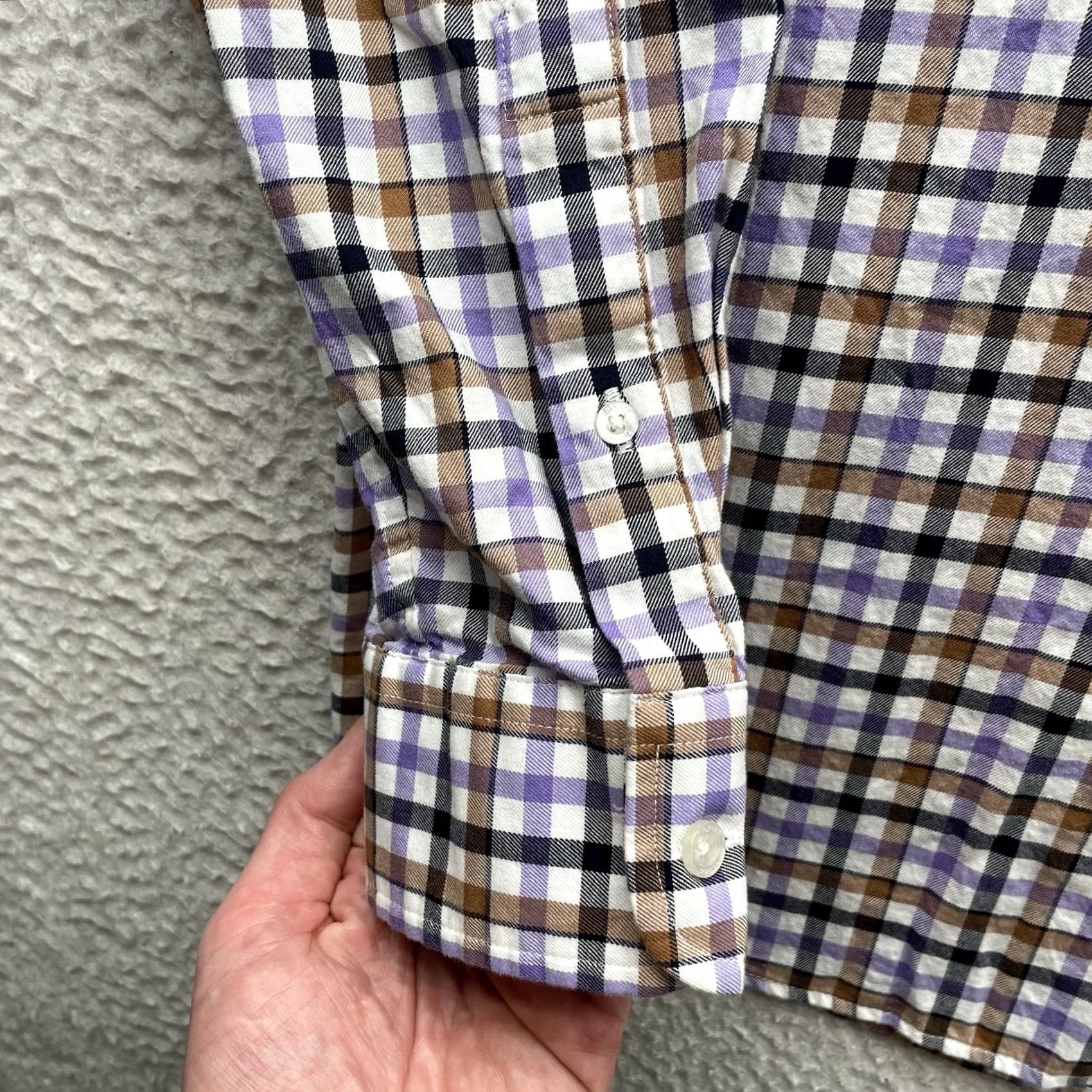 Vineyard Vines Vineyard Vines Whale Shirt Mens L Plaid Button-Up Classic Fit Multicolor Brown Purple Size US L / EU 52-54 / 3 - 3 Thumbnail