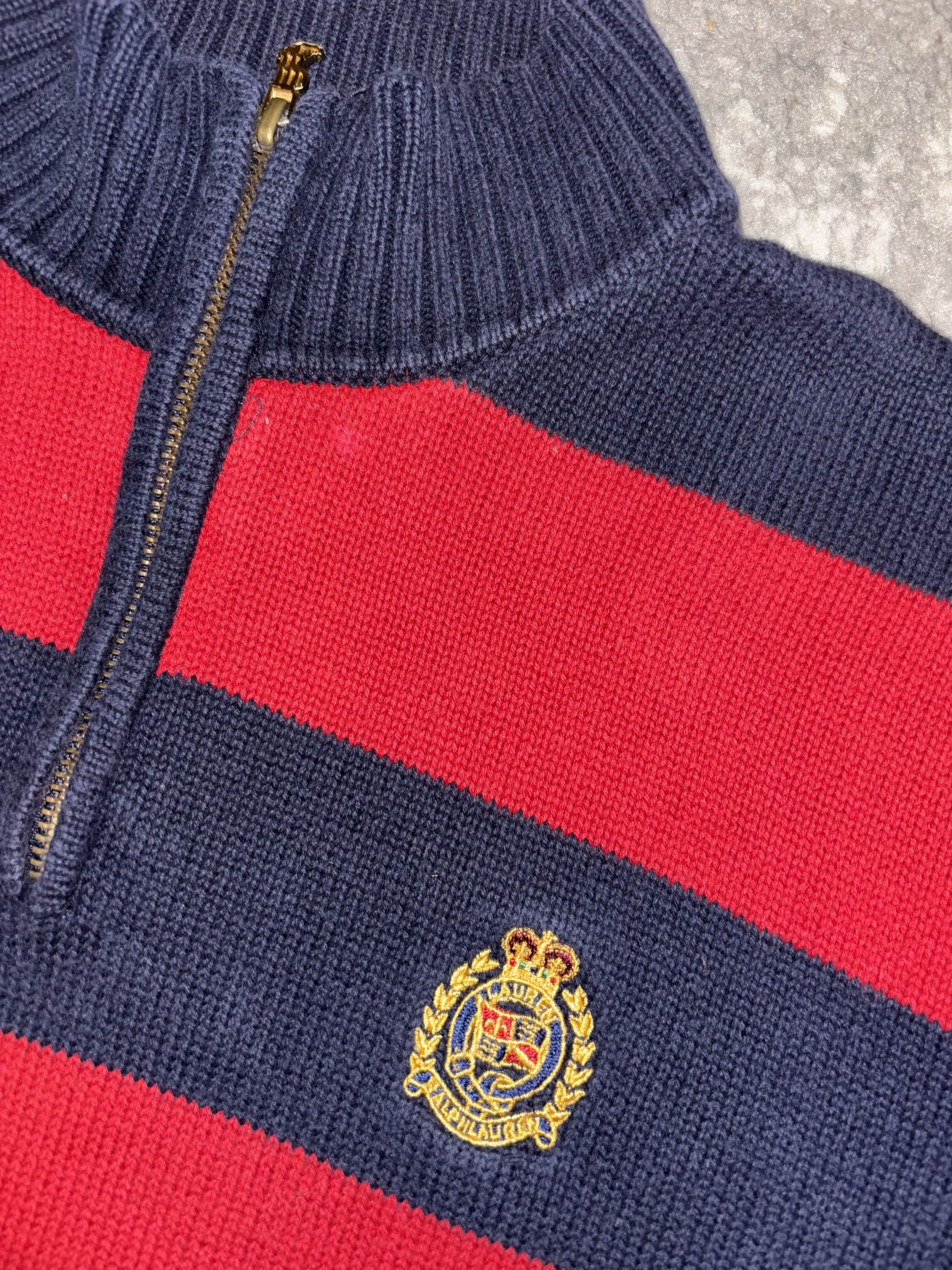 Polo Ralph Lauren Vintage Polo Ralph Lauren Striped Quarter Zip Size M / US 6-8 / IT 42-44 - 6 Thumbnail