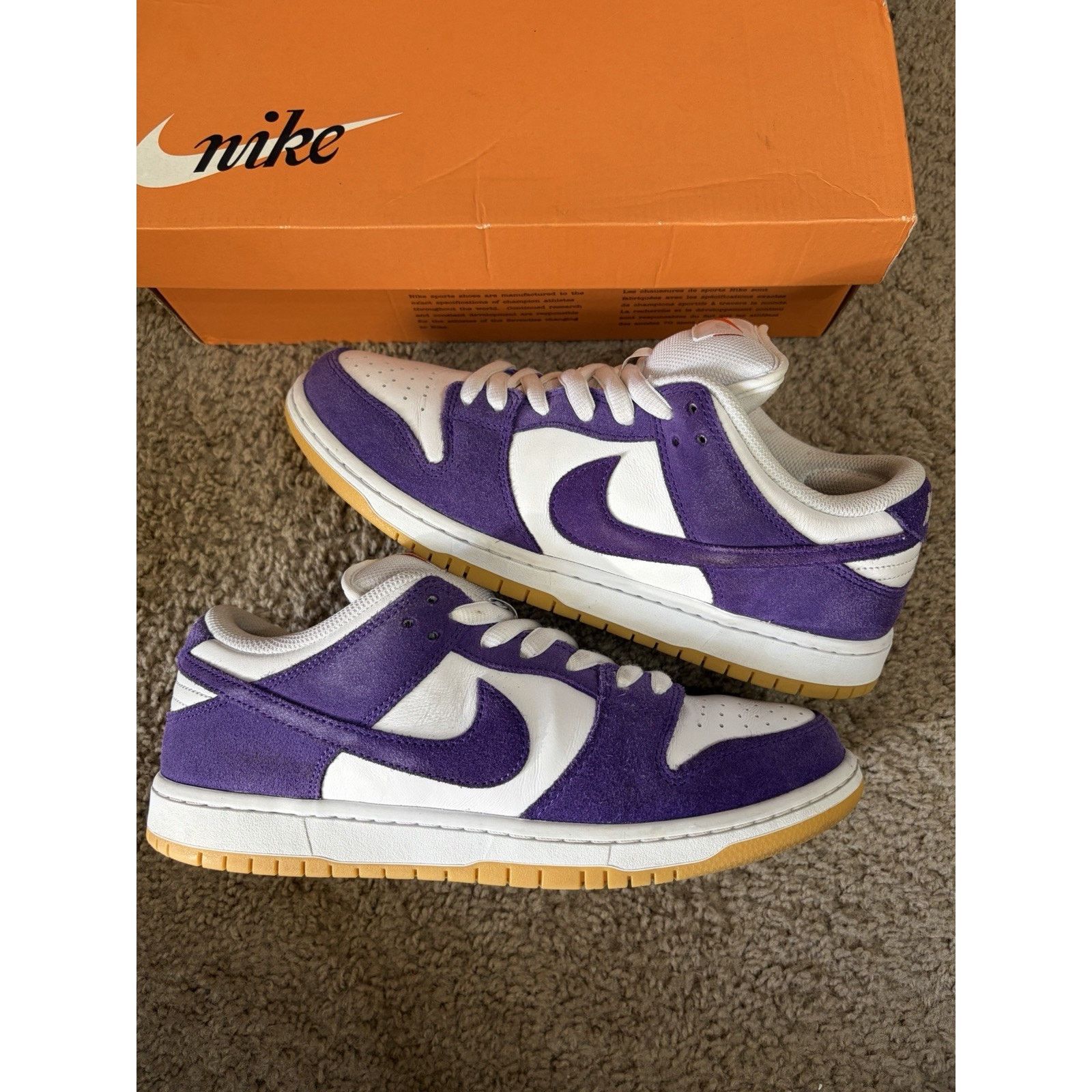 Nike Size 9.5 - Nike SB Dunk Low Pro ISO Court Purple DV5464-500 Size US 9.5 / EU 42-43 - 2 Thumbnail