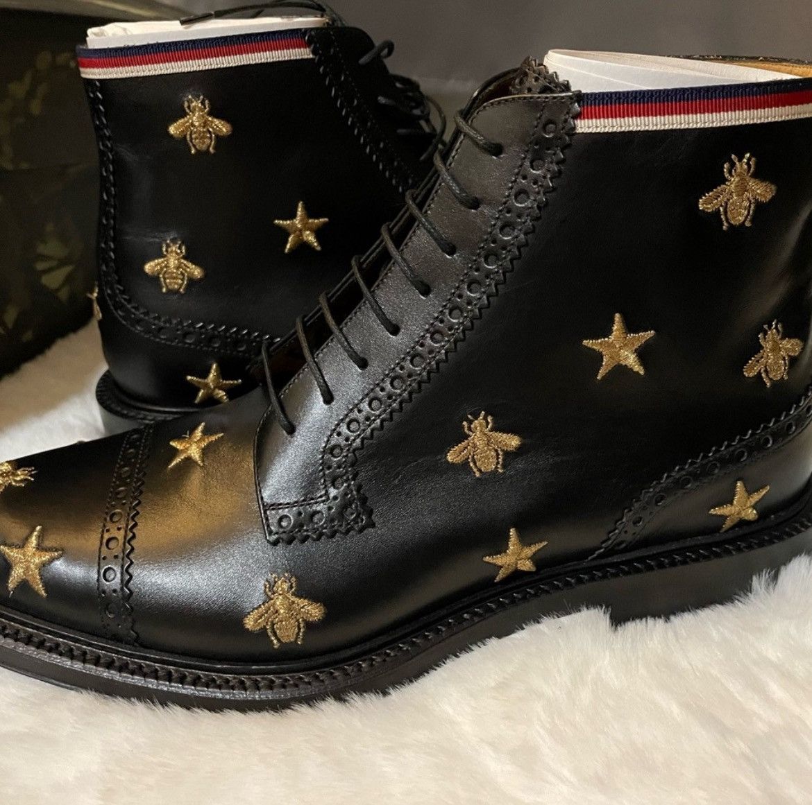 Gucci Gucci Boots with stars and bees embroidery Size US 8 / EU 41 - 1 Thumbnail