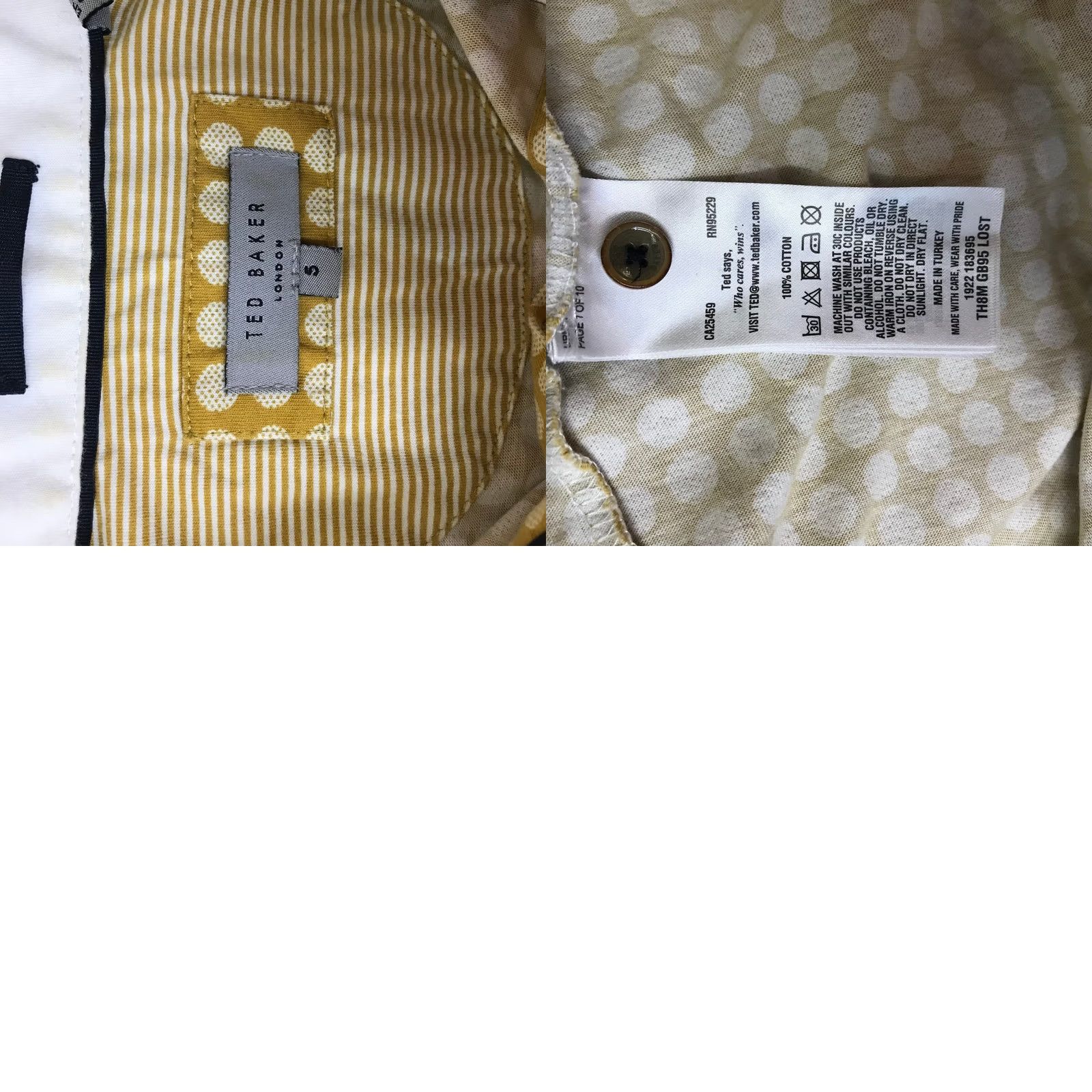 Ted Baker VINTAGE Ted Baker London Mens Mustard Yellow Polka Dot Polo Shirt Size XL Short Sleeve Size US XL / EU 56 / 4 - 8 Thumbnail