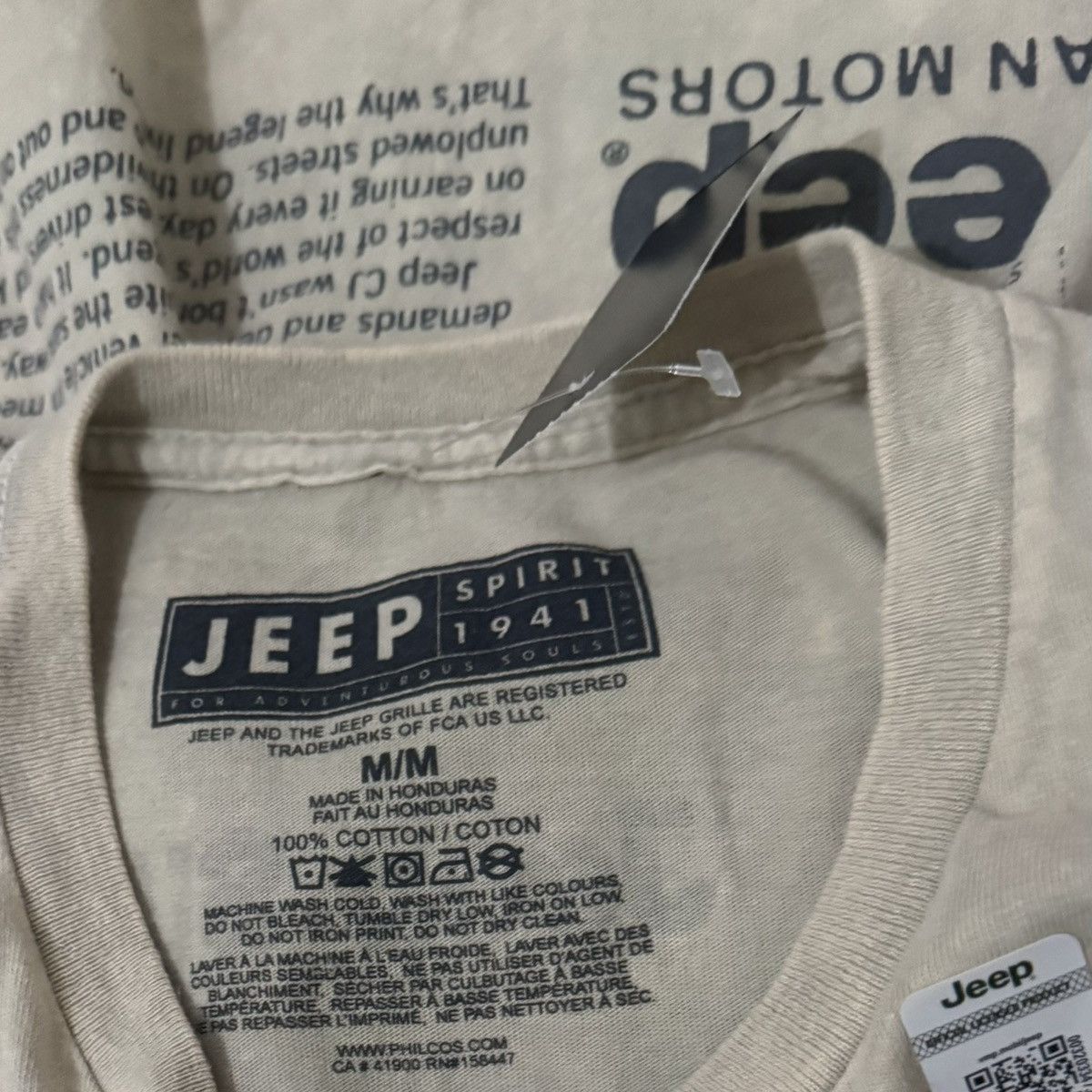 Jeep Jeep Graphic T Shirt Mens M NWT Beige Acid Wash Back Print Size US M / EU 48-50 / 2 - 7 Thumbnail
