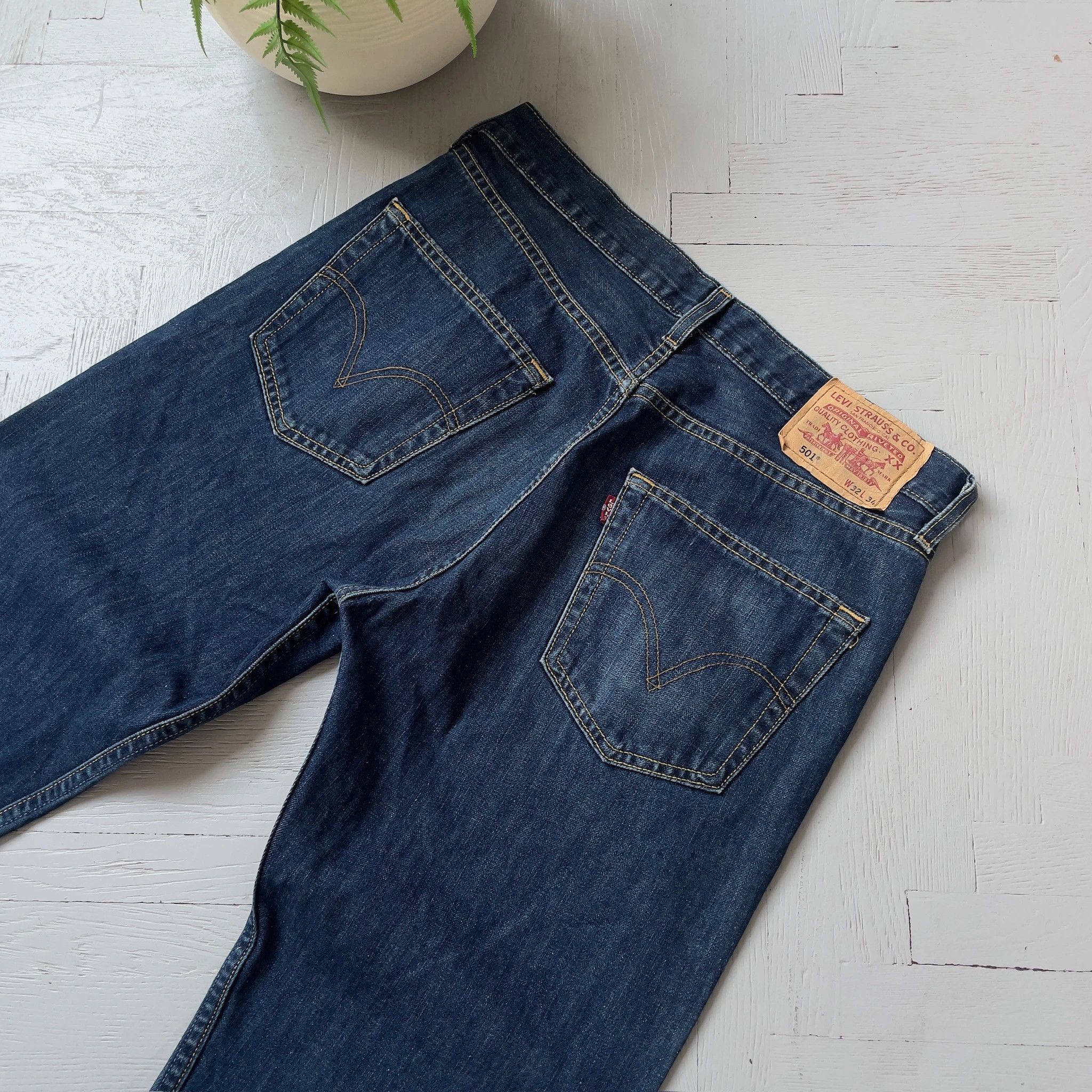Levi's Vintage Clothing Vintage Levi's 501 Straight Fit Blue Denim Jeans Size US 32 / EU 48 - 4 Thumbnail