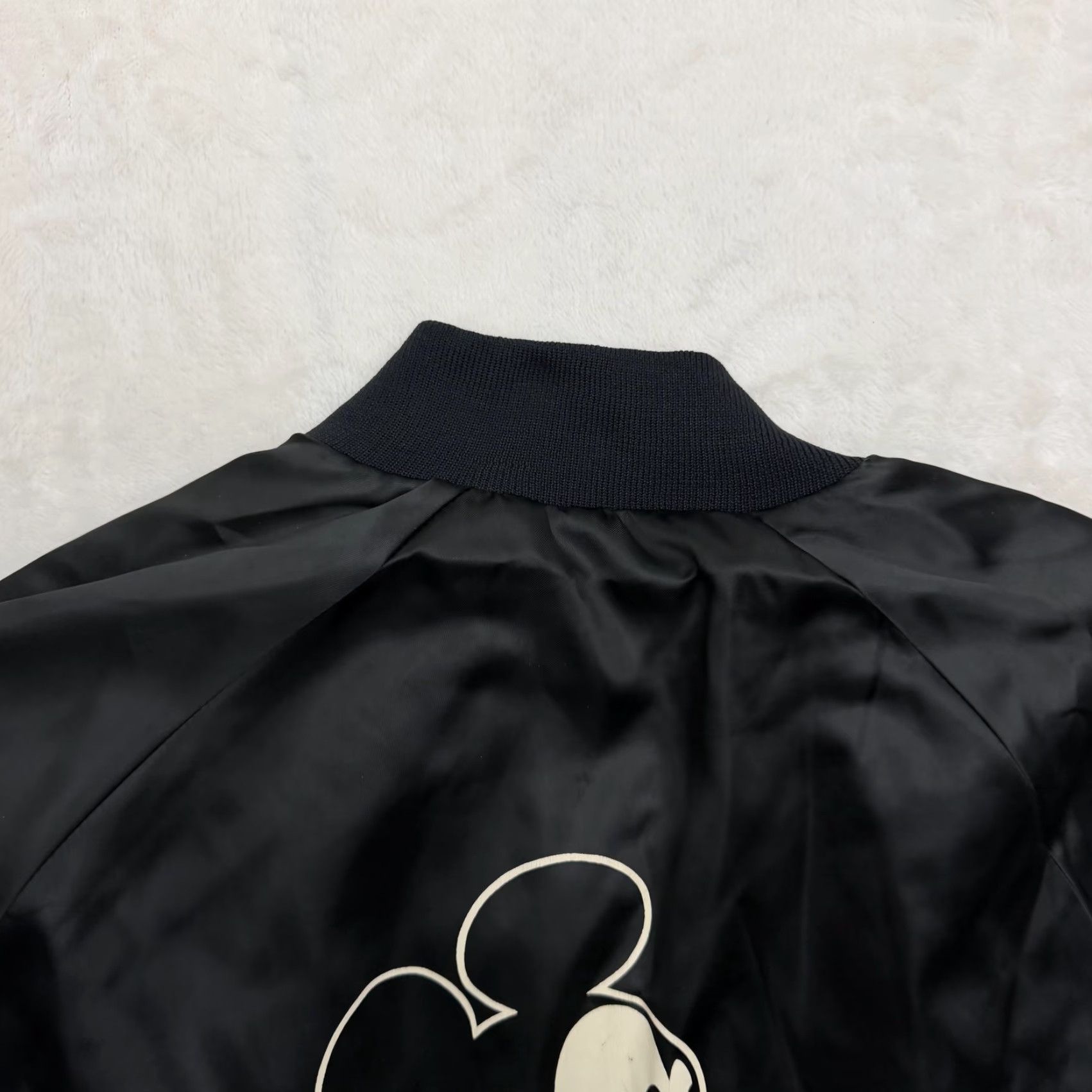 Chalk Line VINTAGE Chalk Line Mickey Mouse Disney Jacket Mens Small Black Satin Bomber Jacket Size US S / EU 44-46 / 1 - 3 Thumbnail