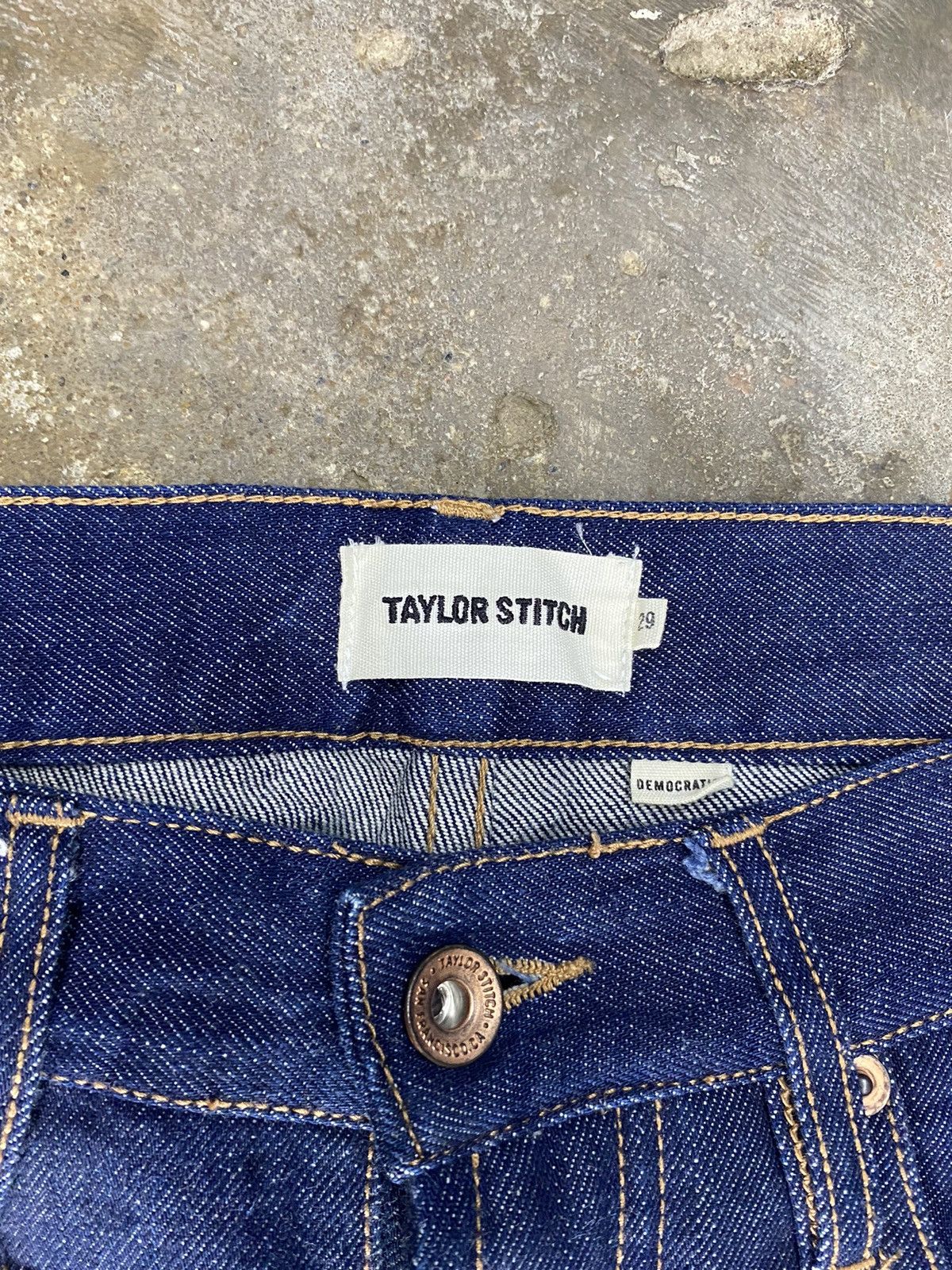 Japanese Brand × Vintage Taylor stitch selvedge blue jeans wash japanese brand Size US 29 - 5 Thumbnail