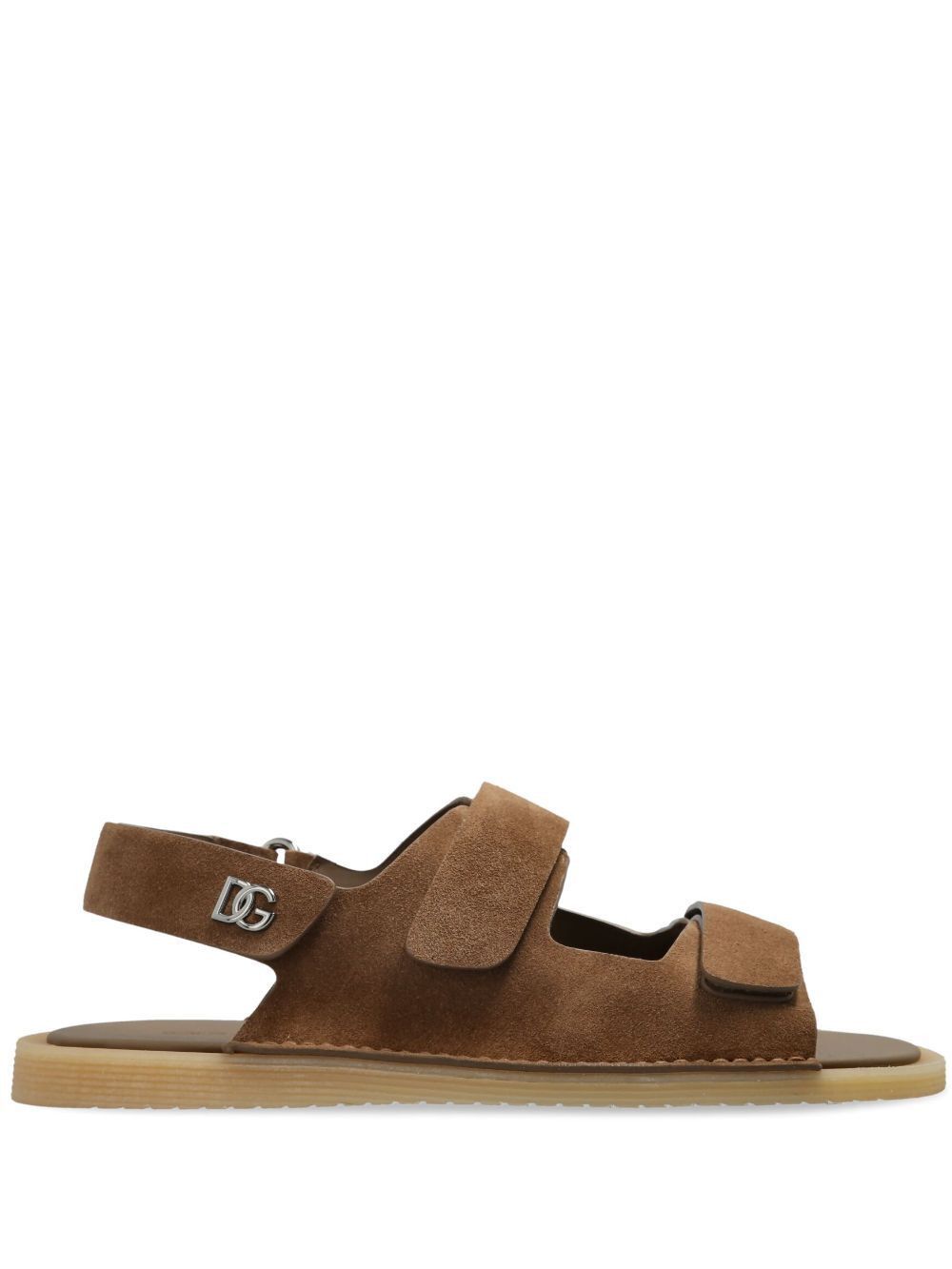 Dolce & Gabbana TOUCH-STRAP SUEDE SANDALS Size US 7 / EU 40 - 1 Thumbnail