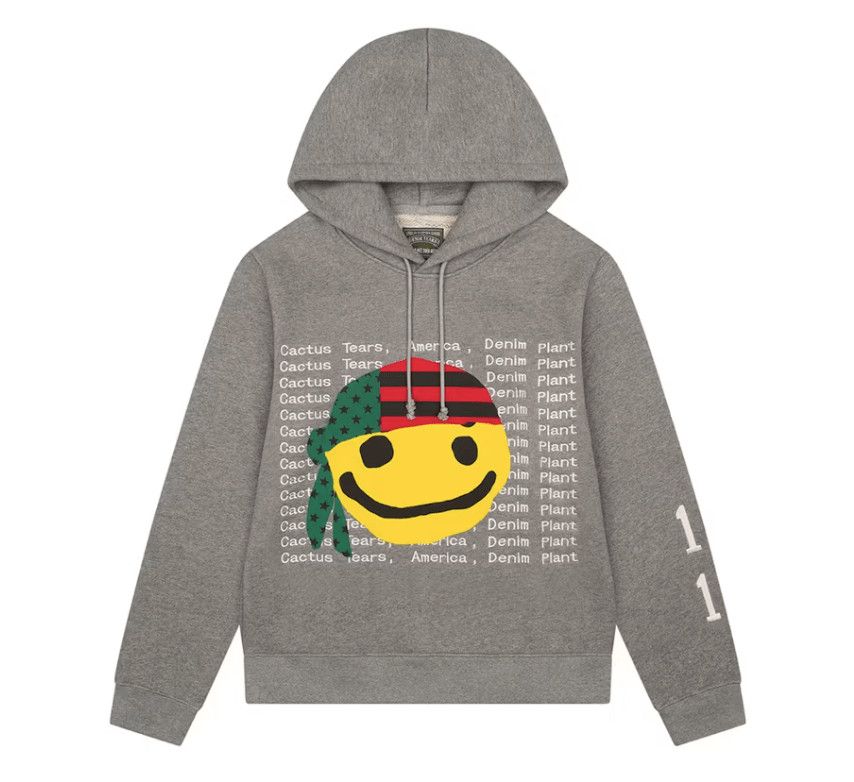 Cactus Plant Flea Market Denim Tears x Smiley Cactus Tears Hooded Sweatshirt Grey Size US L / EU 52-54 / 3 - 1 Thumbnail