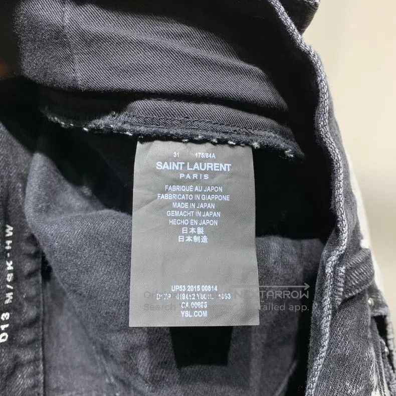 Saint Laurent Paris Saint Laurent Paris Splashed Ink Design Jeans Size US 31 - 8 Thumbnail