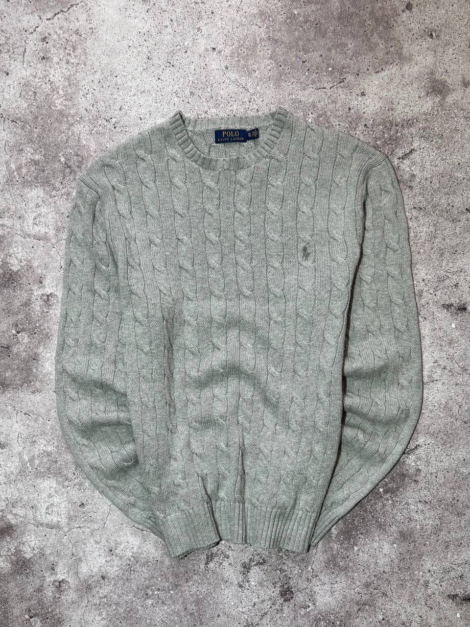 Polo Ralph Lauren × Vintage Polo Ralph Lauren Vintage Knitted Gray Sweater Size US XL / EU 56 / 4 - 1 Thumbnail