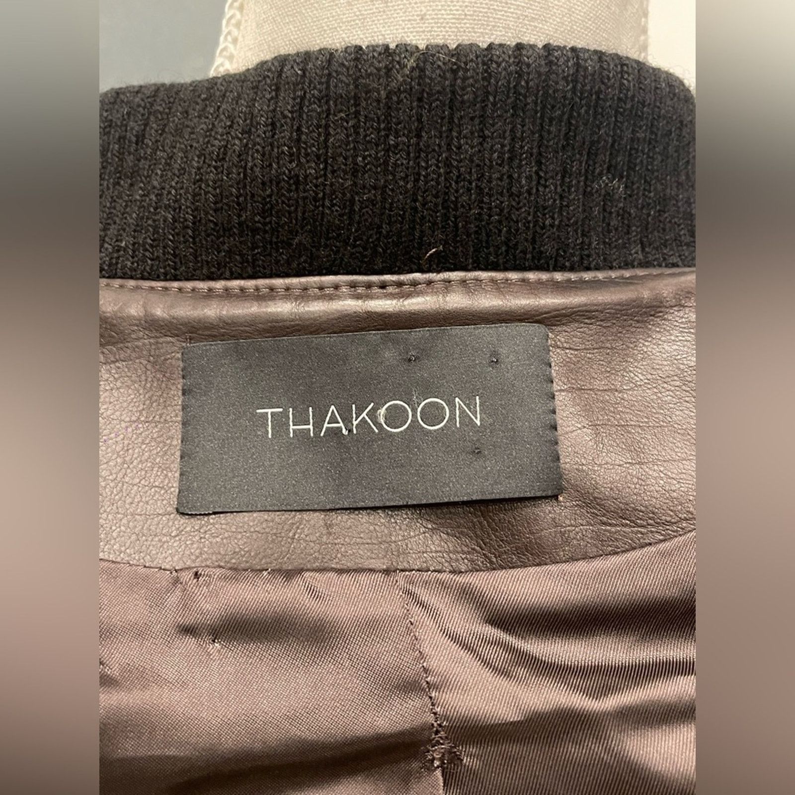 THAKOON THAKOON Woman’s Brown Leather Jacket Size:6 Size M / US 6-8 / IT 42-44 - 8 Thumbnail