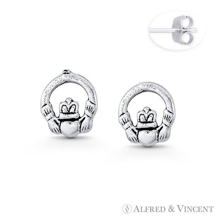 Other Irish / Celtic Claddagh Heart Charm Stud Earrings Size ONE SIZE - 1 Preview