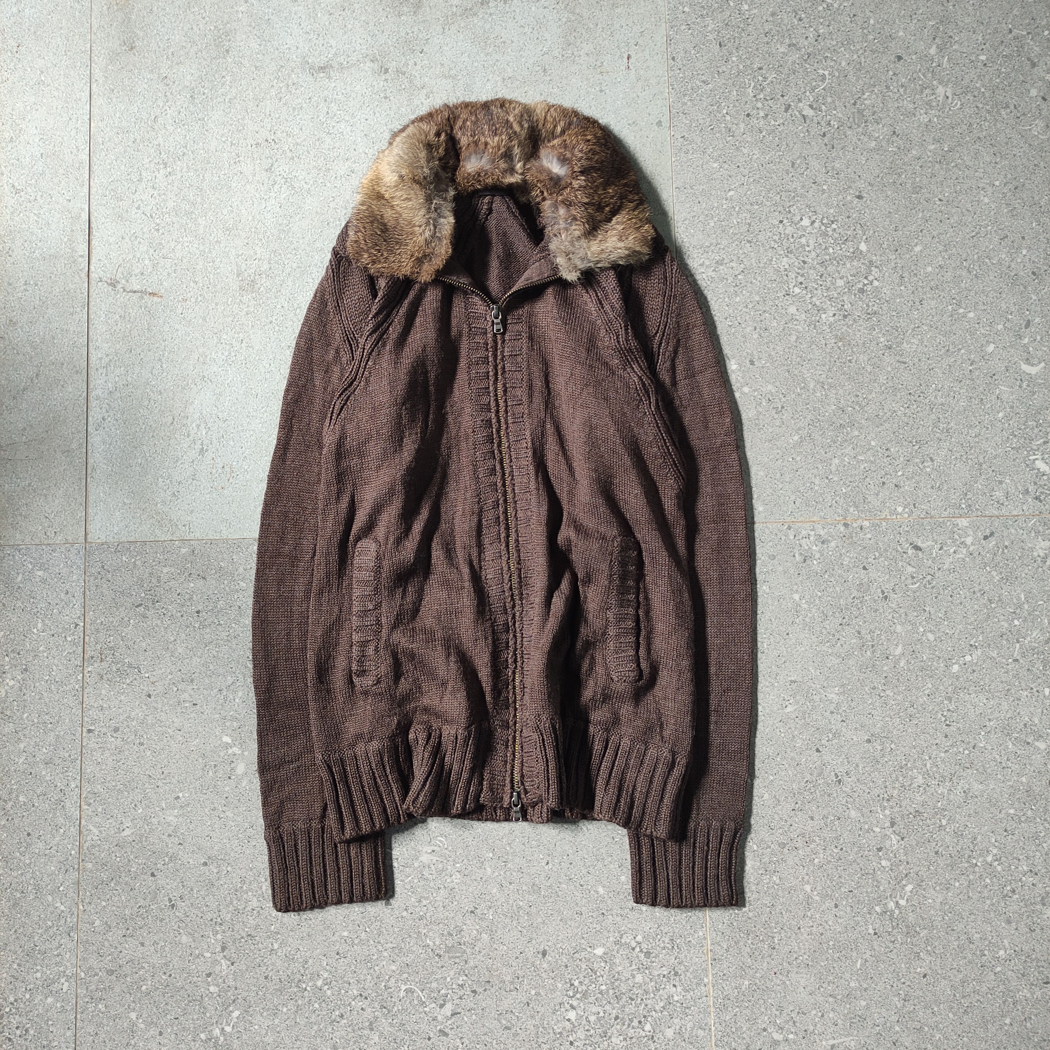 TETE HOMME FUR KNIT - Archive 2000s Japanese Brand