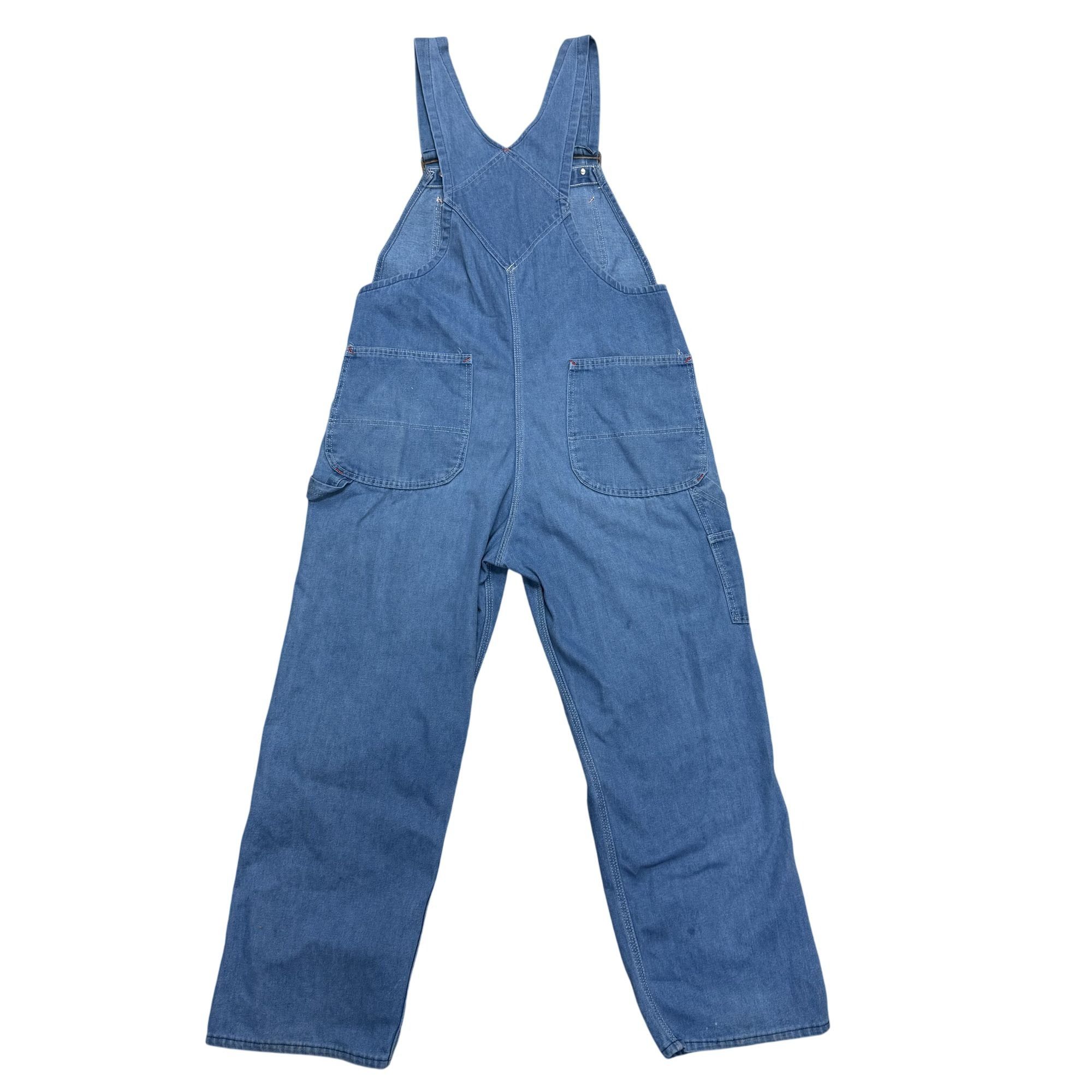Big Mac Vtg Big Mac Blue Jean Square Bak BIB Overalls Size US 38 / EU 54 - 2 Thumbnail