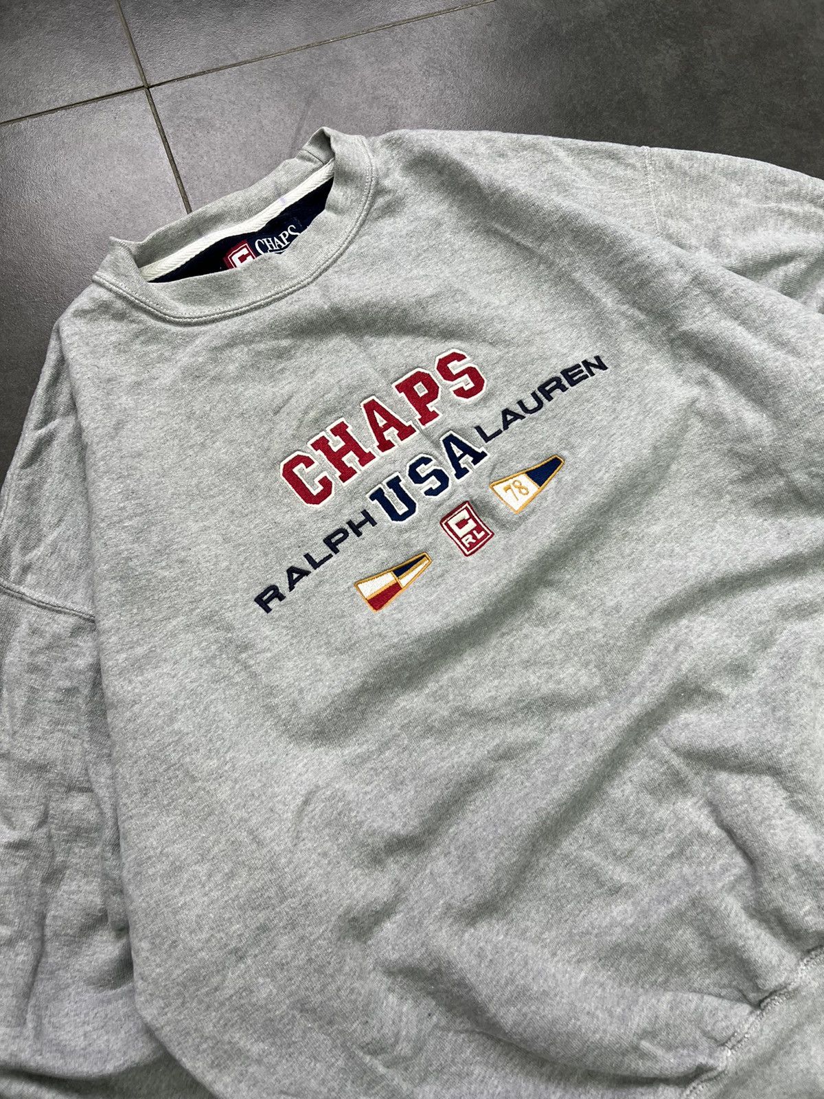 Chaps Ralph Lauren × Polo Ralph Lauren × Vintage Vintage Chaps Ralph Lauren Big Logo Sweatshirt Size US M / EU 48-50 / 2 - 2 Thumbnail