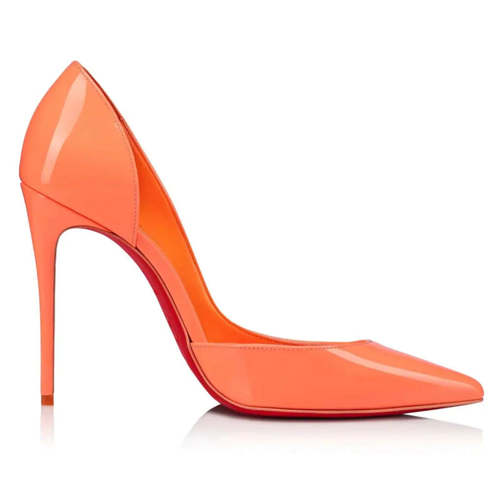 Christian Louboutin Christian Louboutin Iriza 100 Drag Orange Patent Leather Size US 7 / IT 37 - 7 Thumbnail