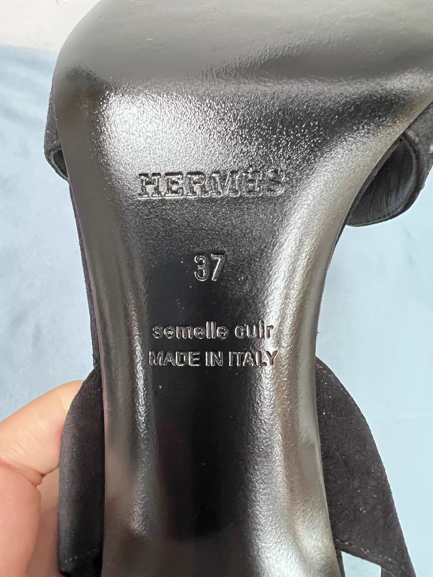 Hermes Hermes Joy Goatskin Crystal Palladium Strappy Sandal 37 New Size US 6.5 / IT 36.5 - 8 Thumbnail