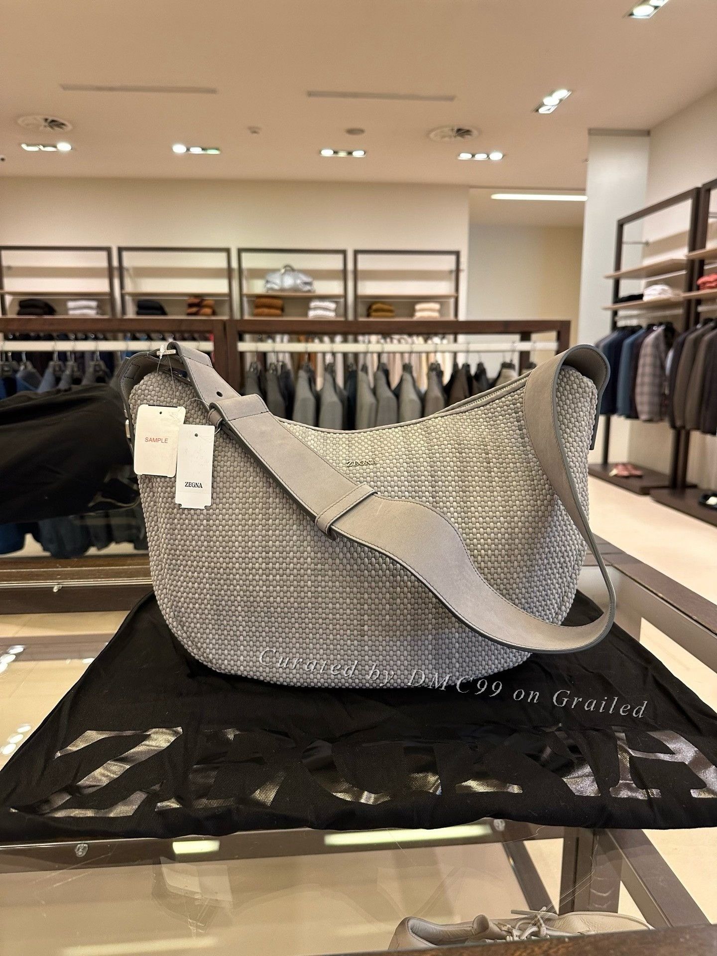 Ermenegildo Zegna Zegna Gray Men's Crossbody Bag Size ONE SIZE - 1 Thumbnail
