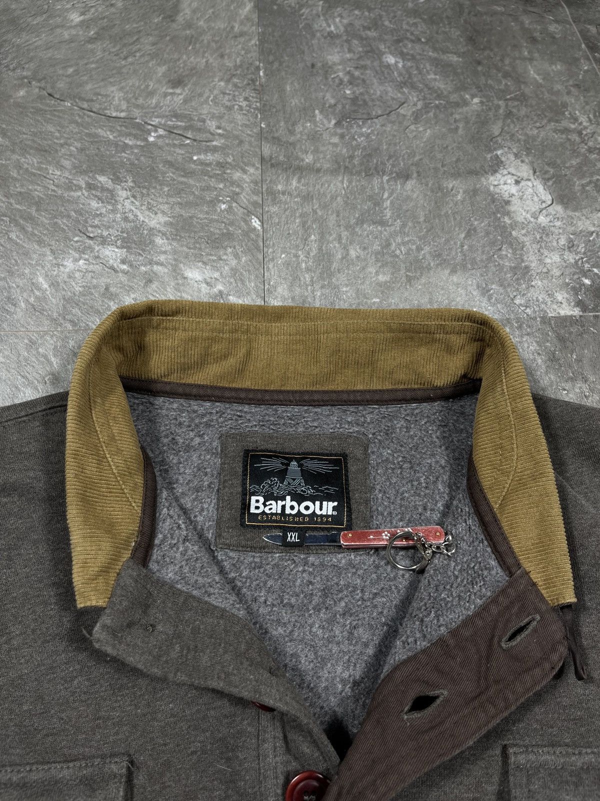 Barbour Barbour Beacon Corduroy Collar Fleece Sweatshirt Brown XXL Size US XXL / EU 58 / 5 - 8 Thumbnail