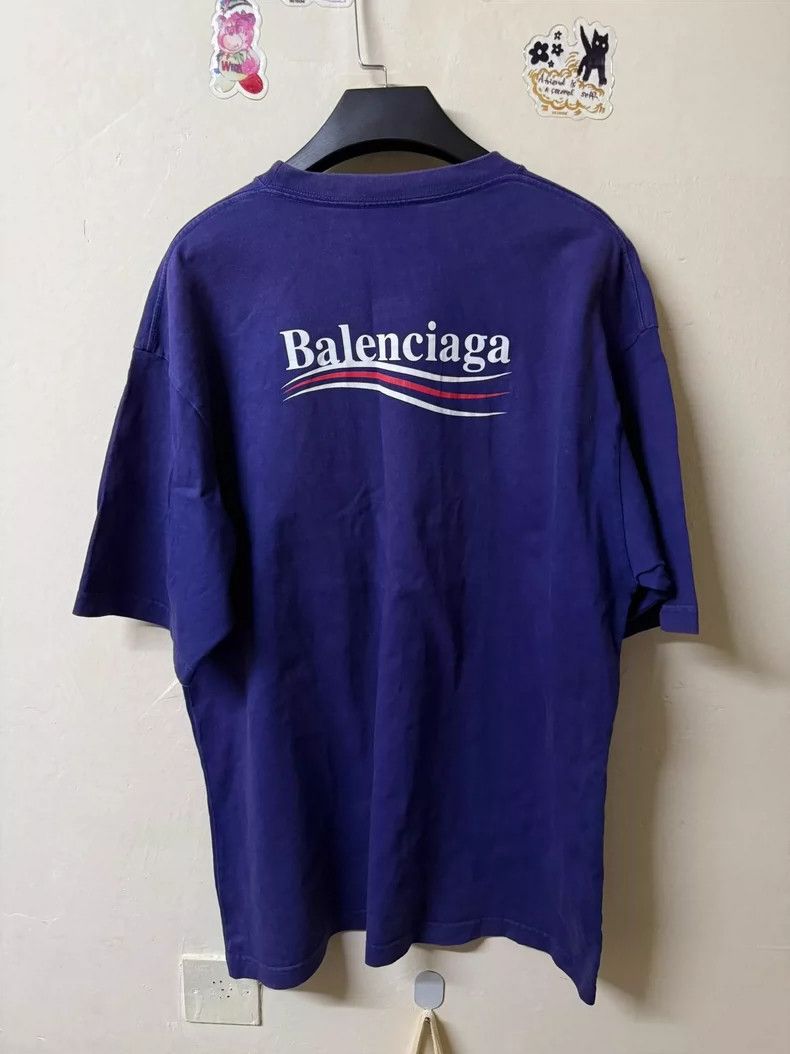 Balenciaga Balenciaga Blue printed cola short sleeve 2505-Nextarrow Size US S / EU 44-46 / 1 - 2 Thumbnail