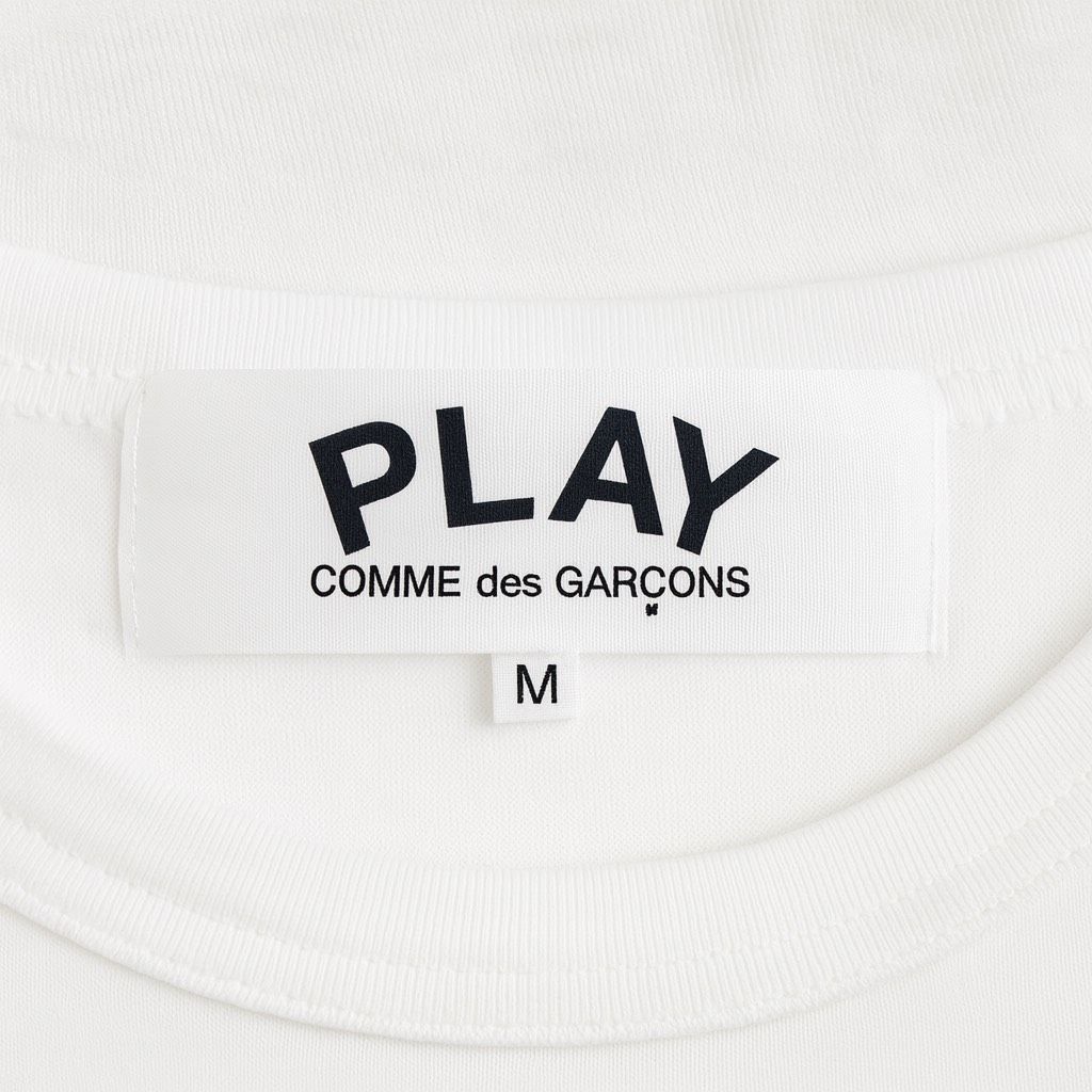 Comme des Garcons Comme des Garçons PLAY Multi-Heart Graphic Tee White Size M Unisex Size M / US 6-8 / IT 42-44 - 5 Thumbnail
