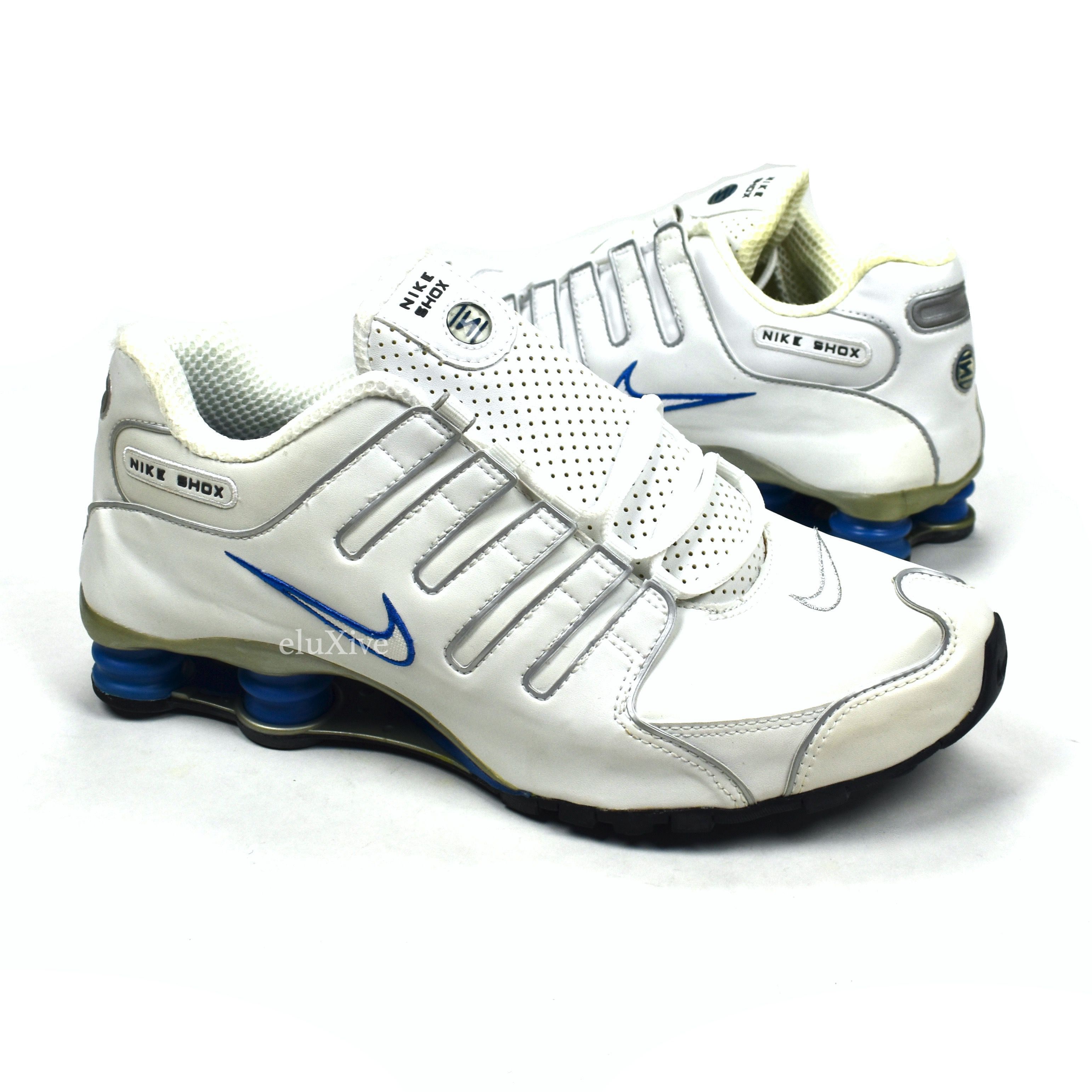 Nike 2003 Nike Shox NZ SL Leather White Harbor Blue DS Size US 12 / EU 45 - 1 Preview