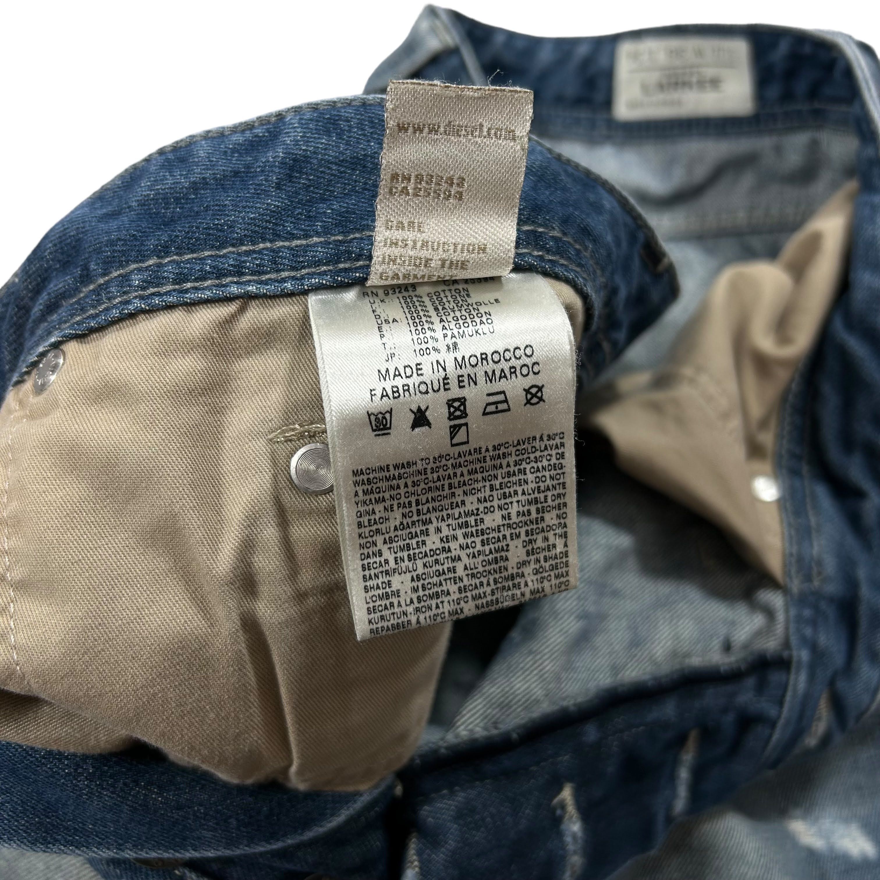 Diesel Diesel Larkee Regular Straight Blue Denim Jeans 008B4 W36L34 Size US 36 / EU 52 - 9 Thumbnail