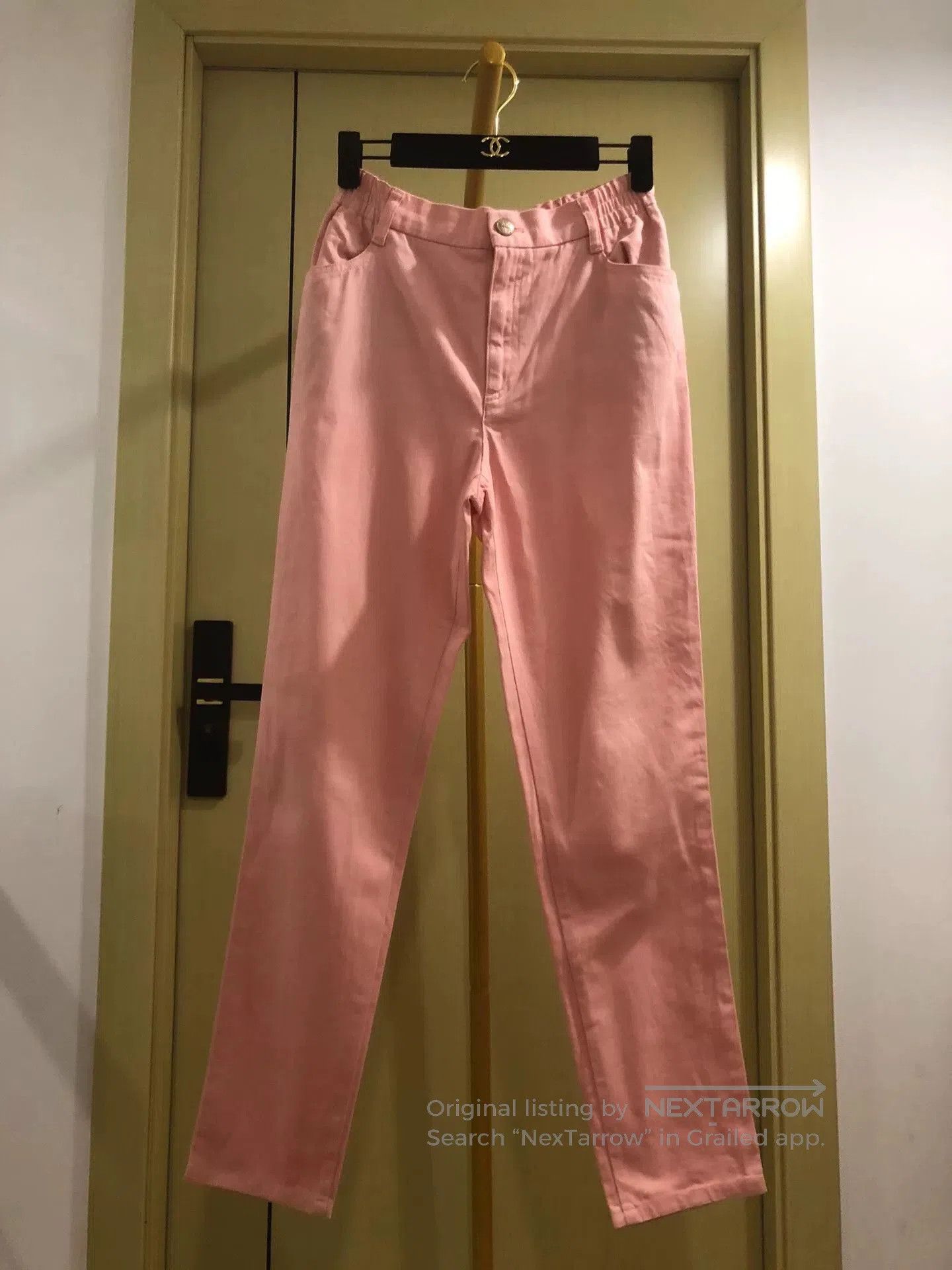 Chanel Chanel Pink Denim Pants with Stains. Size 35" - 1 Thumbnail
