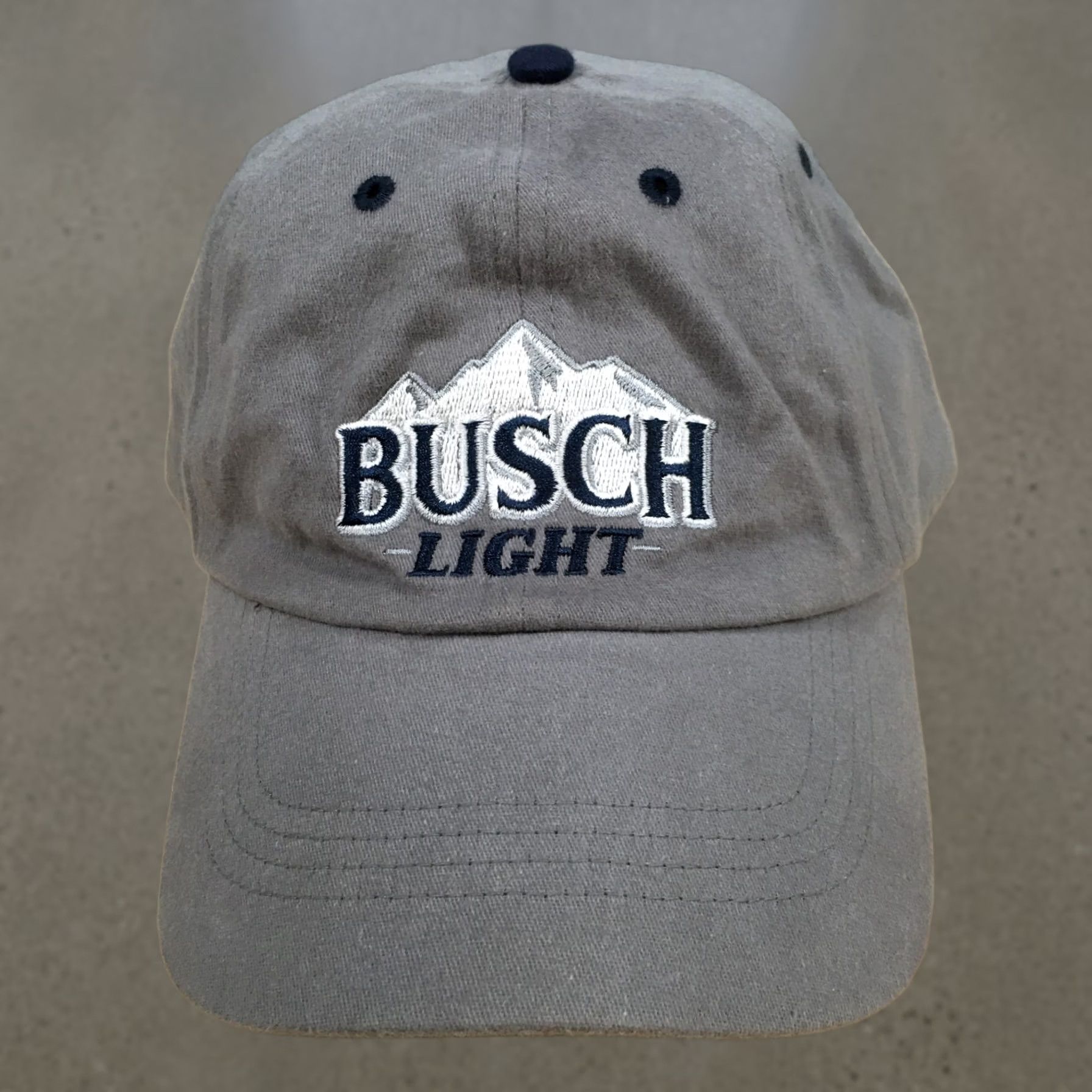 Logo 7 Busch Light Baseball Cap Hat Mens One Size Grey Embroidered Logo Adjustable Size ONE SIZE - 1 Thumbnail