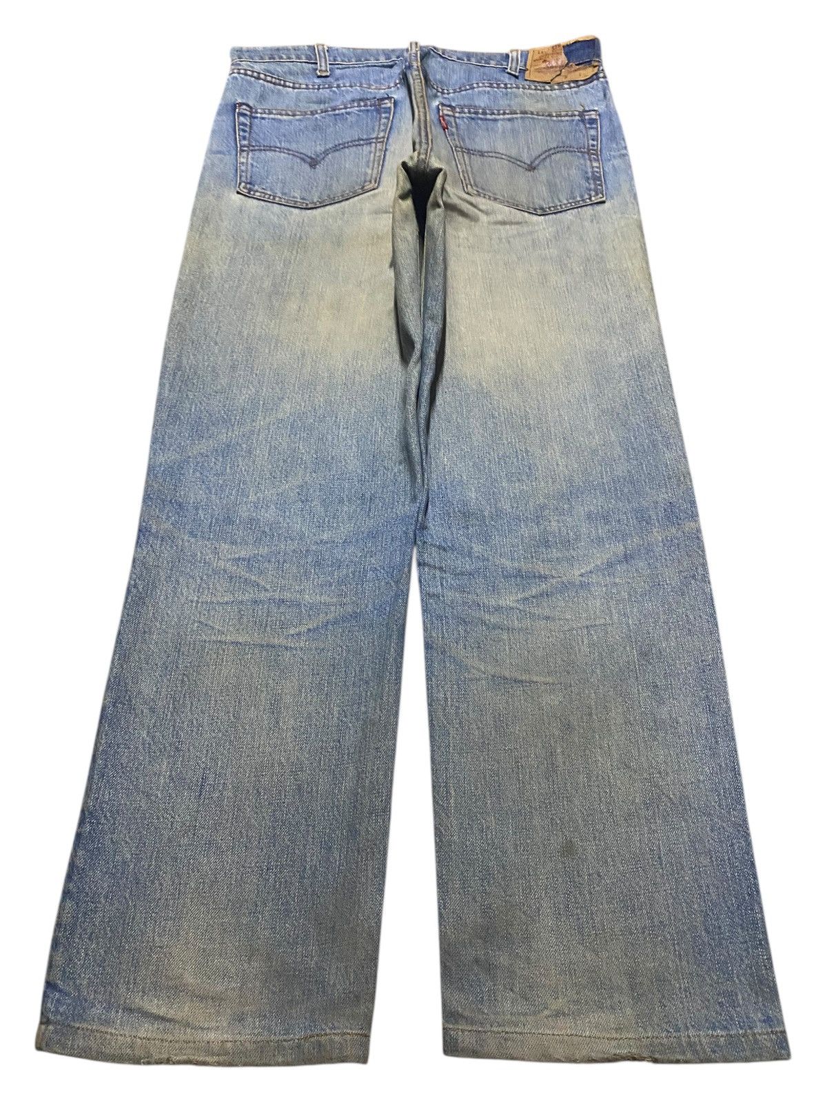 Levi's Vintage Levis 502 80s Mud Wash Distressed Loose Jeans Size US 33 - 2 Thumbnail