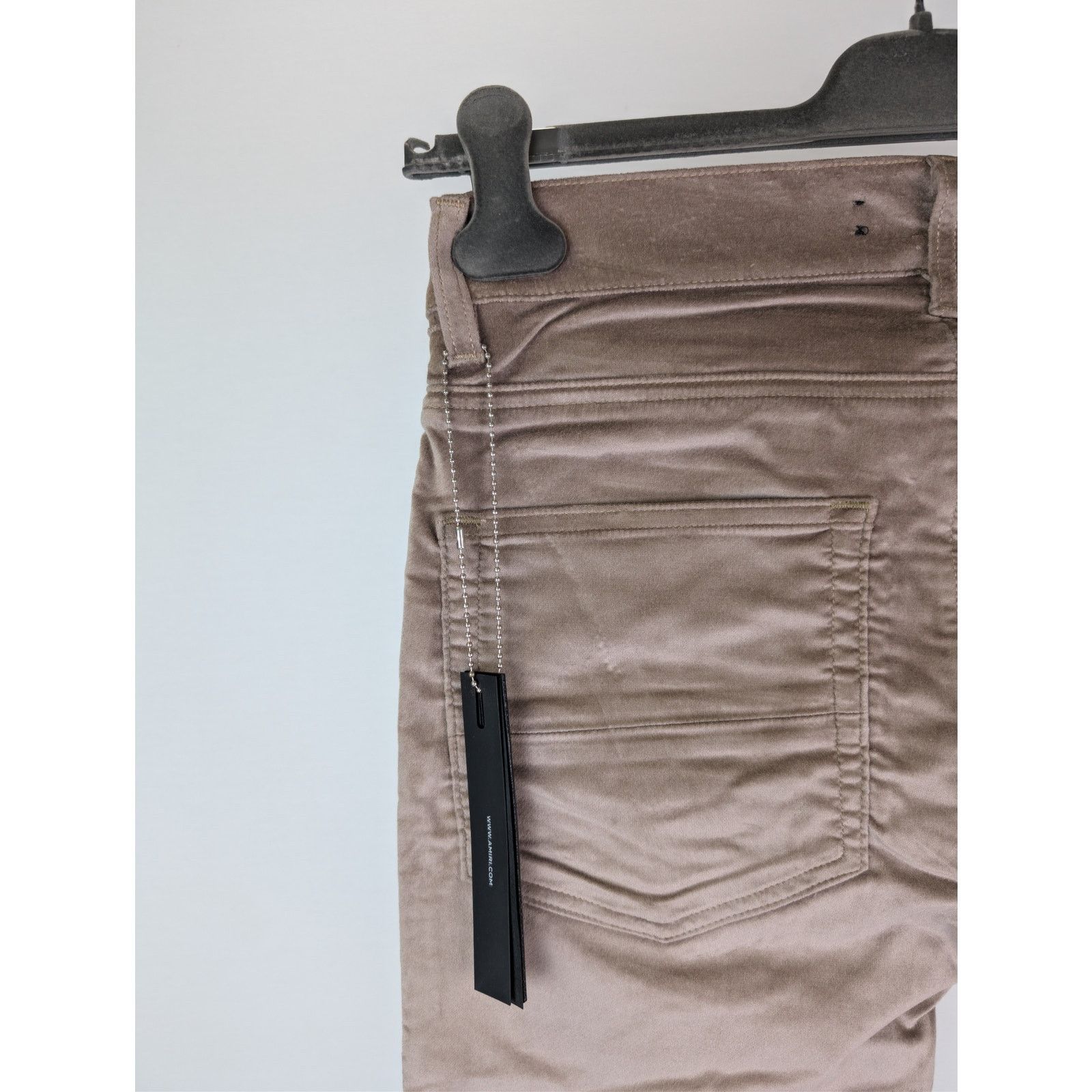 Amiri o1rshd1 Velour Flare Stack Pants in Sand Size US 34 / EU 50 - 16 Thumbnail