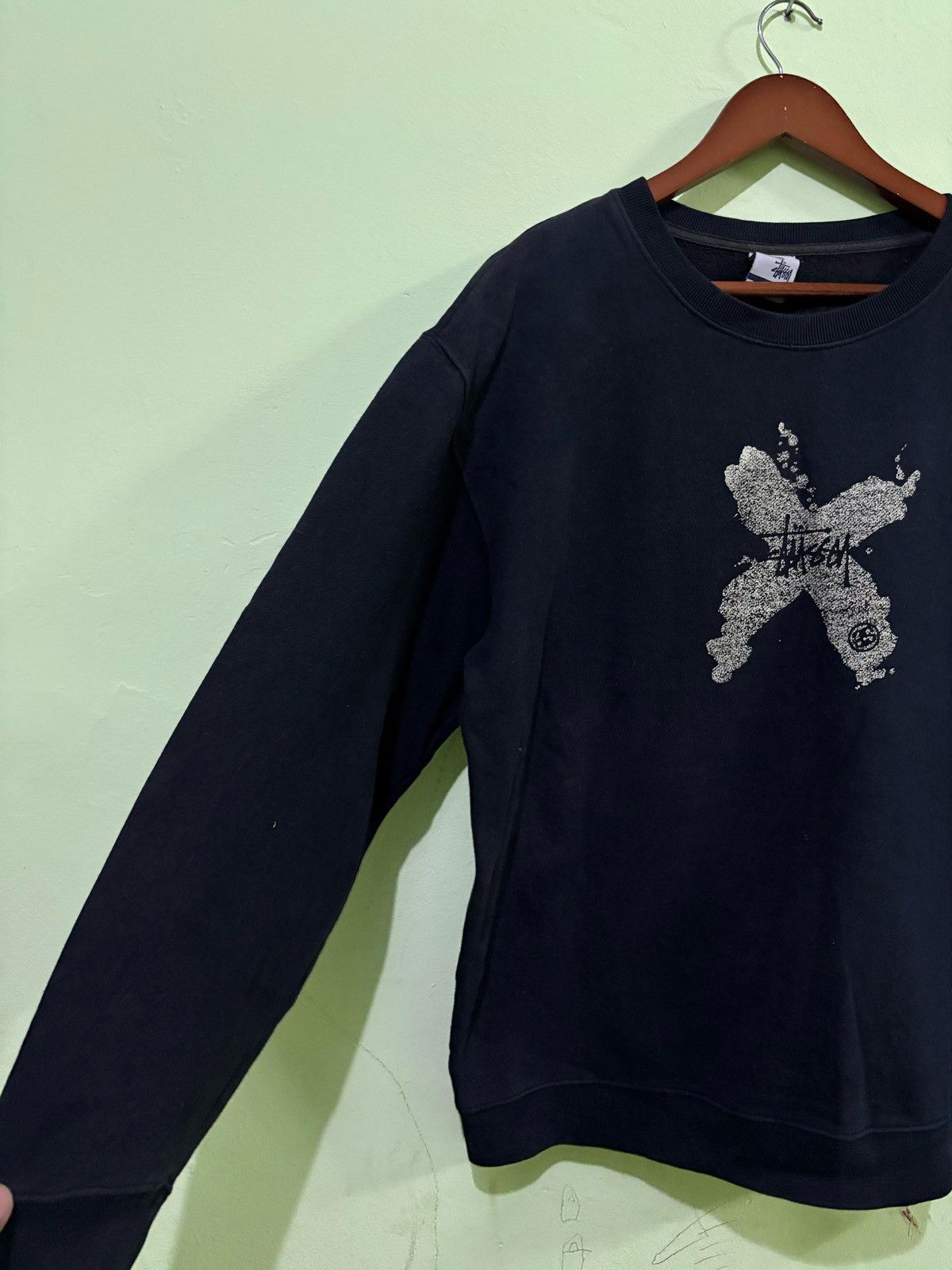 Stussy × Vintage Stussy Sweatshirt Nice Logo Design Rare Design X Logo Size US L / EU 52-54 / 3 - 2 Thumbnail