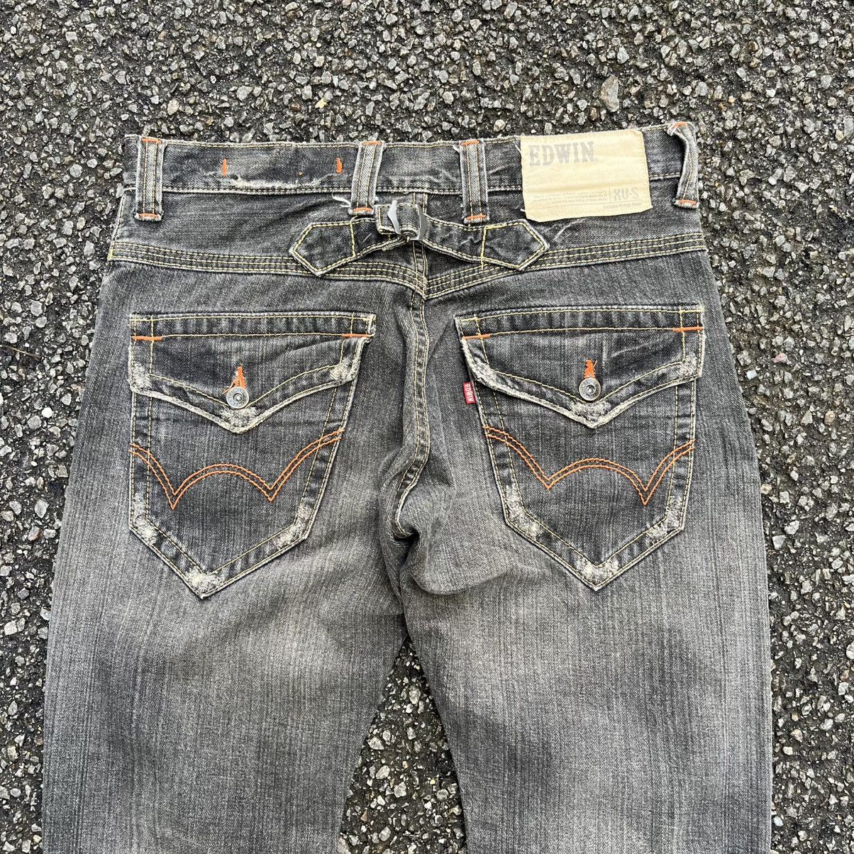 Hysteric Glamour Japanese Edwin XVS Black Flared Jeans Bootcut Distressed Size US 30 / EU 46 - 12 Thumbnail