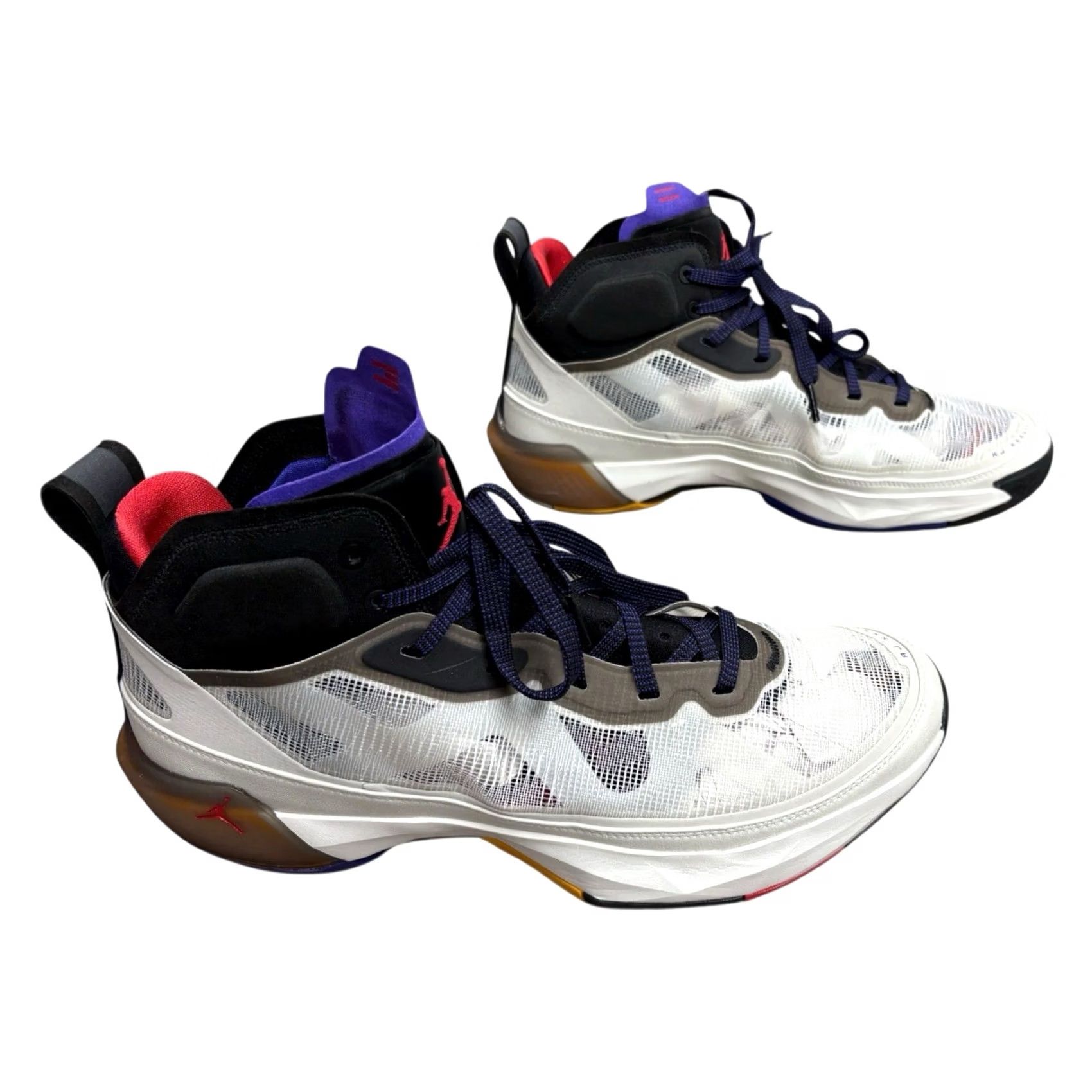 Jordan Brand Nike Air Jordan 37 Beyond Borders Mens 13 Sneaker Light Bone Dark Concord Ivory Leno-Weave DD6958-060 2022 Athletic Basketball Shoes Size US 13 / EU 46 - 2 Thumbnail