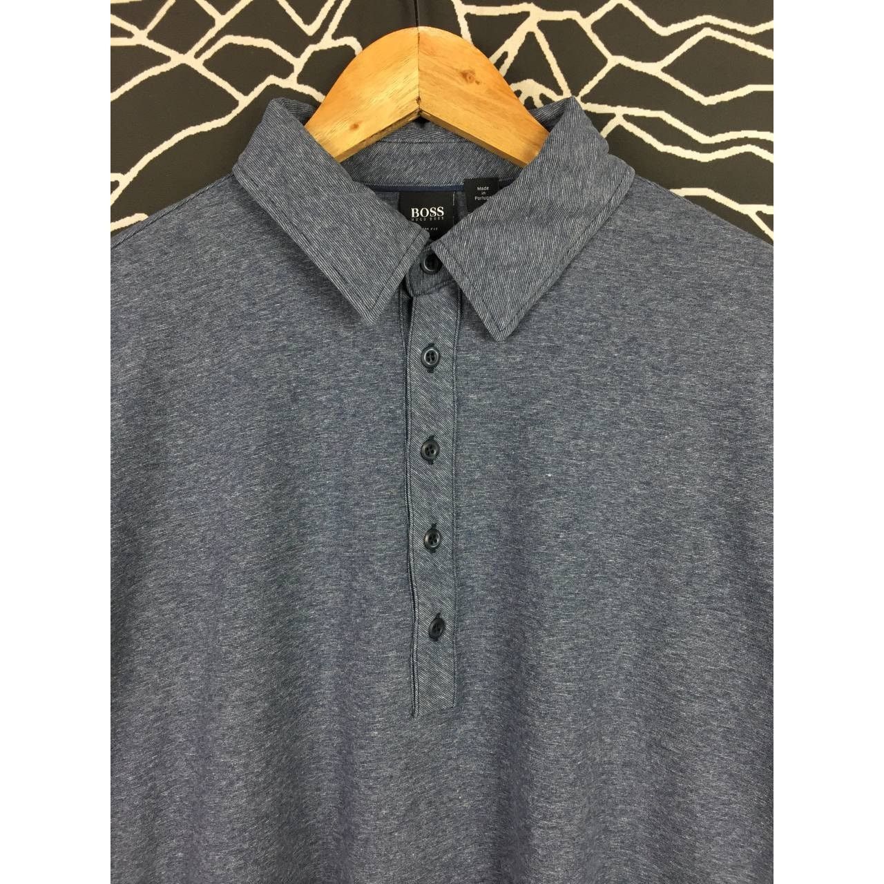 Hugo Boss × Vintage Boss By Hugo Boss Made In Portugal Longsleeve Polo Tee Size US L / EU 52-54 / 3 - 3 Thumbnail