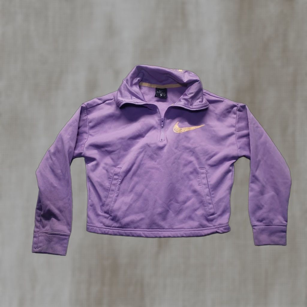 Nike Nike Sweatshirt Women's Shirt Adult M Purple Dri-FIT Logo Cropped Oversized Colorful 2017 Nike Dri-FIT Casual Fall Spring Crew Knit Size M / US 6-8 / IT 42-44 - 1 Thumbnail