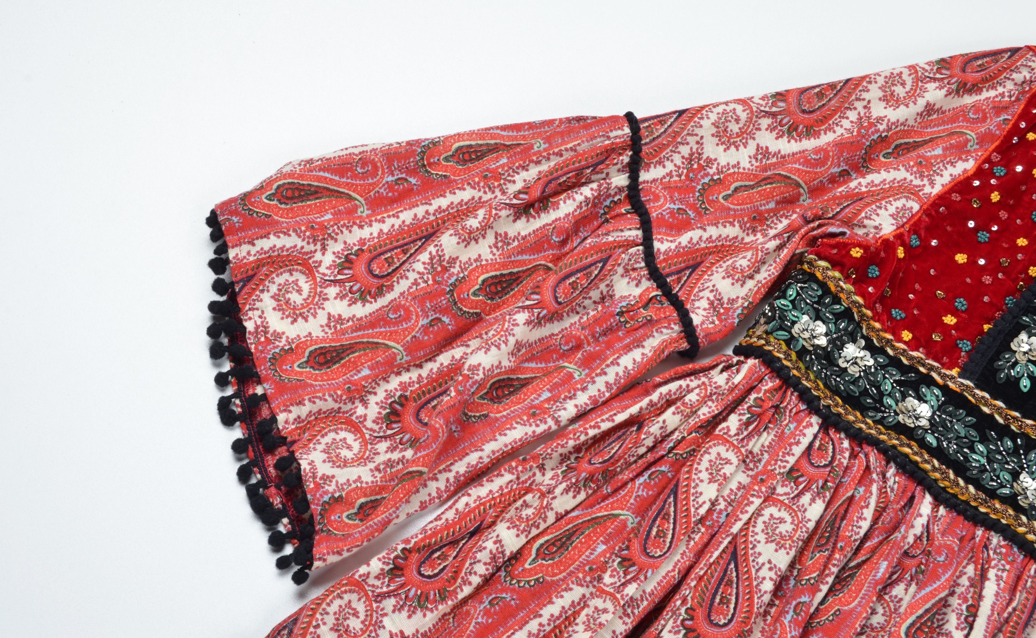 Zara ZARA Bohemian Gypsy Embroidered Embellished Paisley Blouse Size S / US 4 / IT 40 - 7 Thumbnail